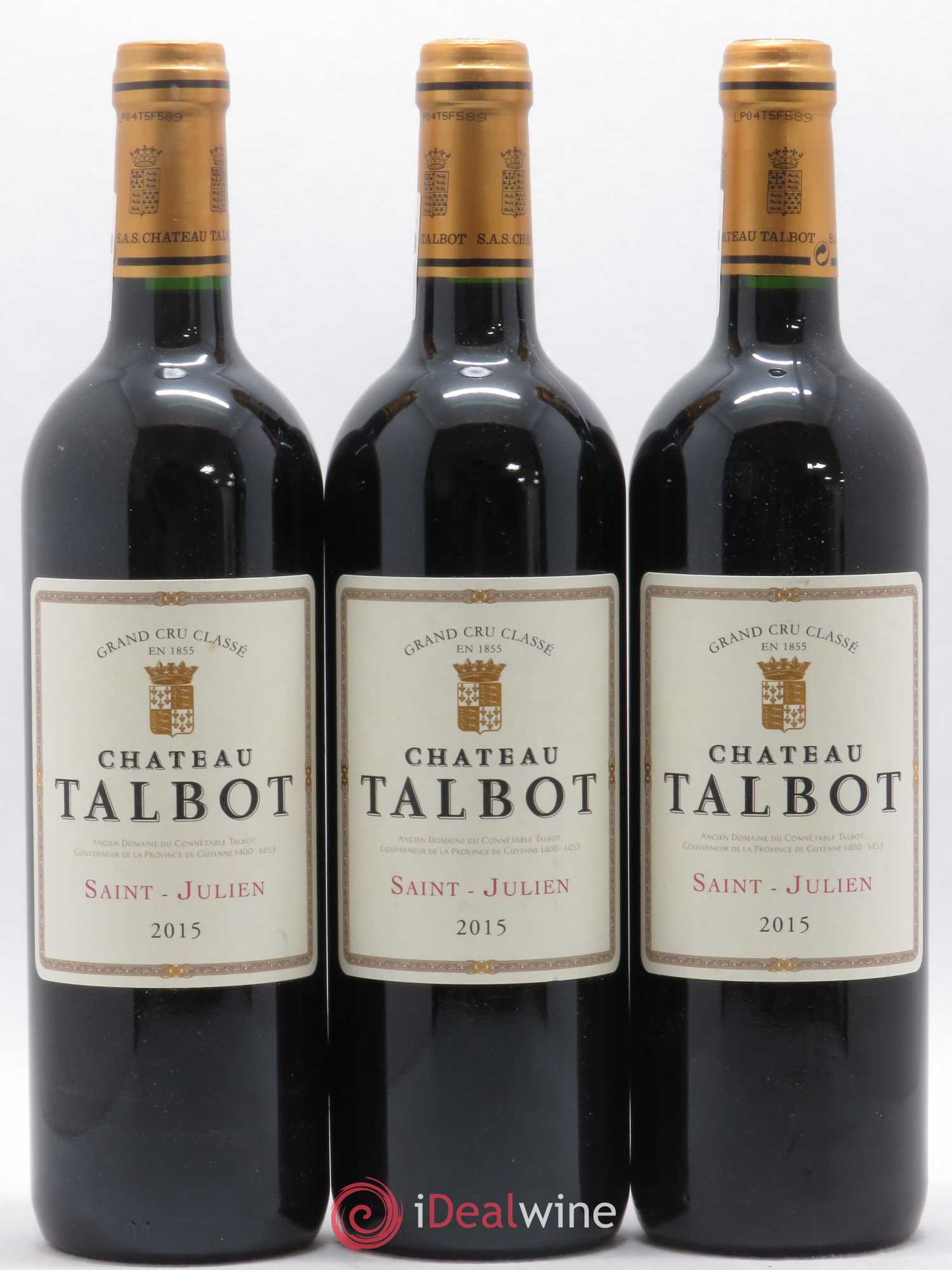 Château Talbot 4ème Grand Cru Classé 2015 - Lot de 6 bouteilles - 1