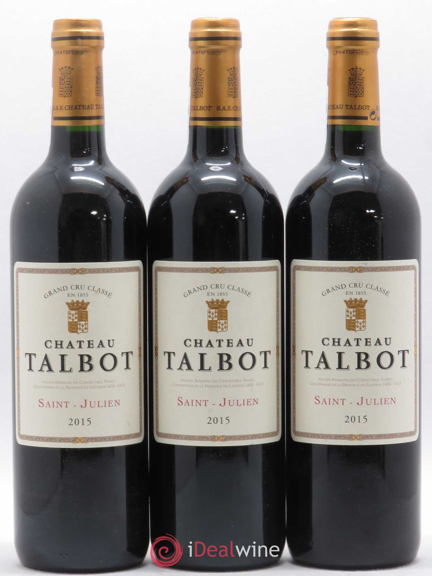 Château Talbot 4ème Grand Cru Classé 2015 - Lot de 6 bouteilles - 2
