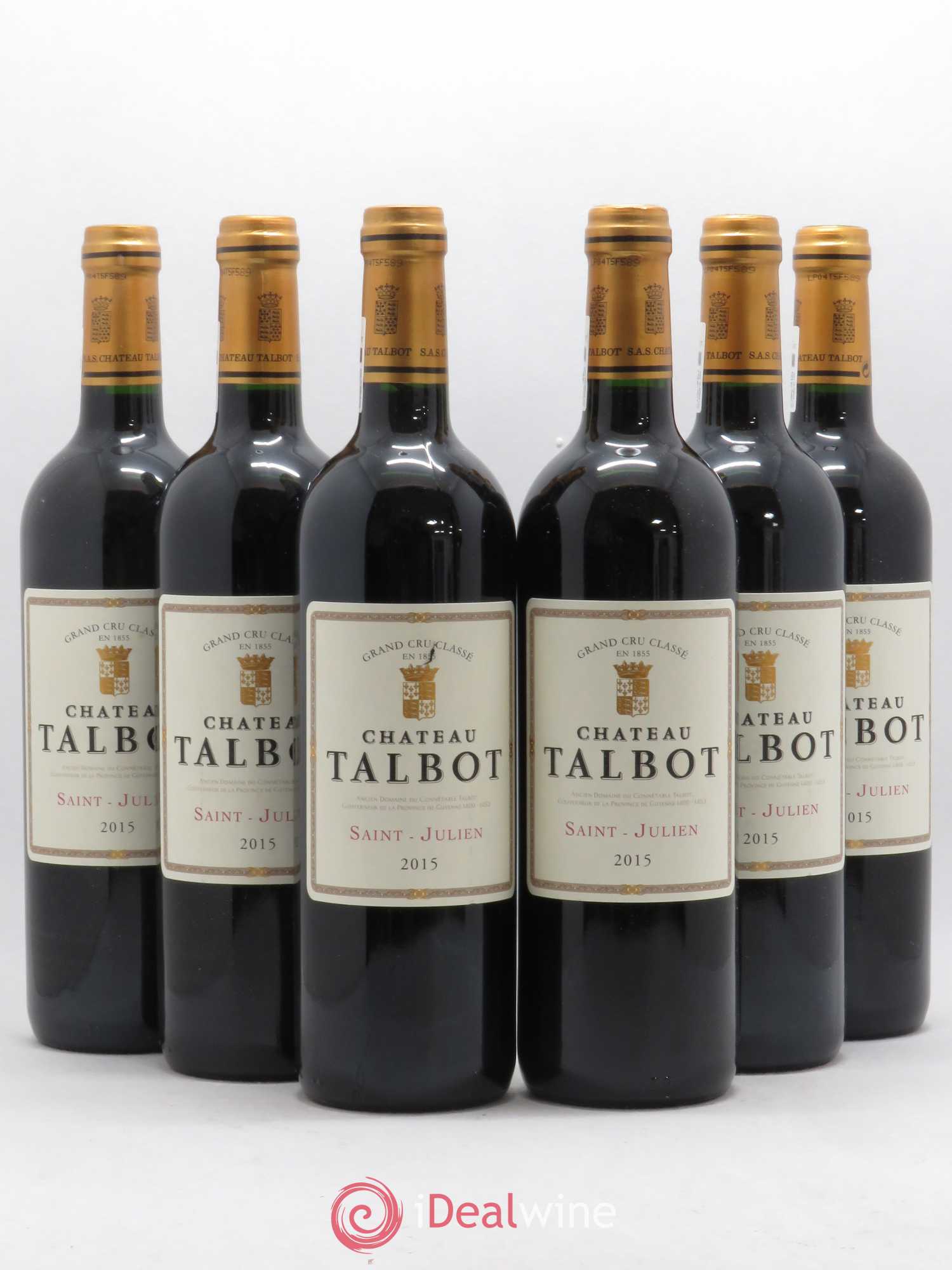 Château Talbot 4ème Grand Cru Classé 2015 - Lot de 6 bouteilles - 0