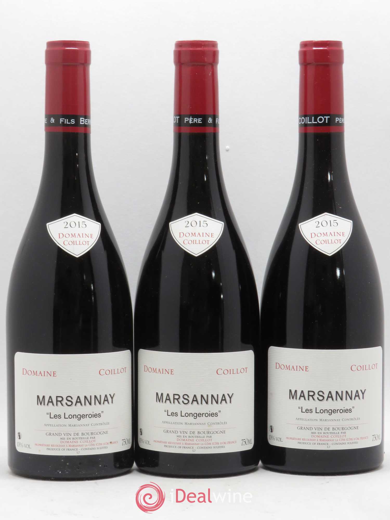 Marsannay Longeroies Coillot 2015 - Posten von 3 Flaschen - 0