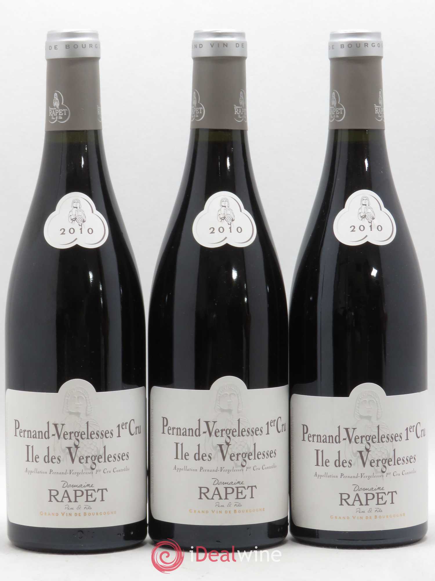 Pernand-Vergelesses 1er Cru Ile des Vergelesses Rapet Pere et Fils 2010 - Posten von 3 Flaschen - 0