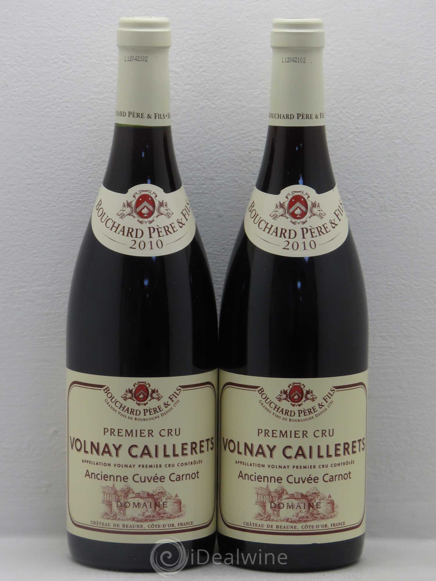 Volnay 1er Cru Caillerets - Ancienne Cuvée Carnot Bouchard Père & Fils 2010 - Lot de 2 bouteilles - 0