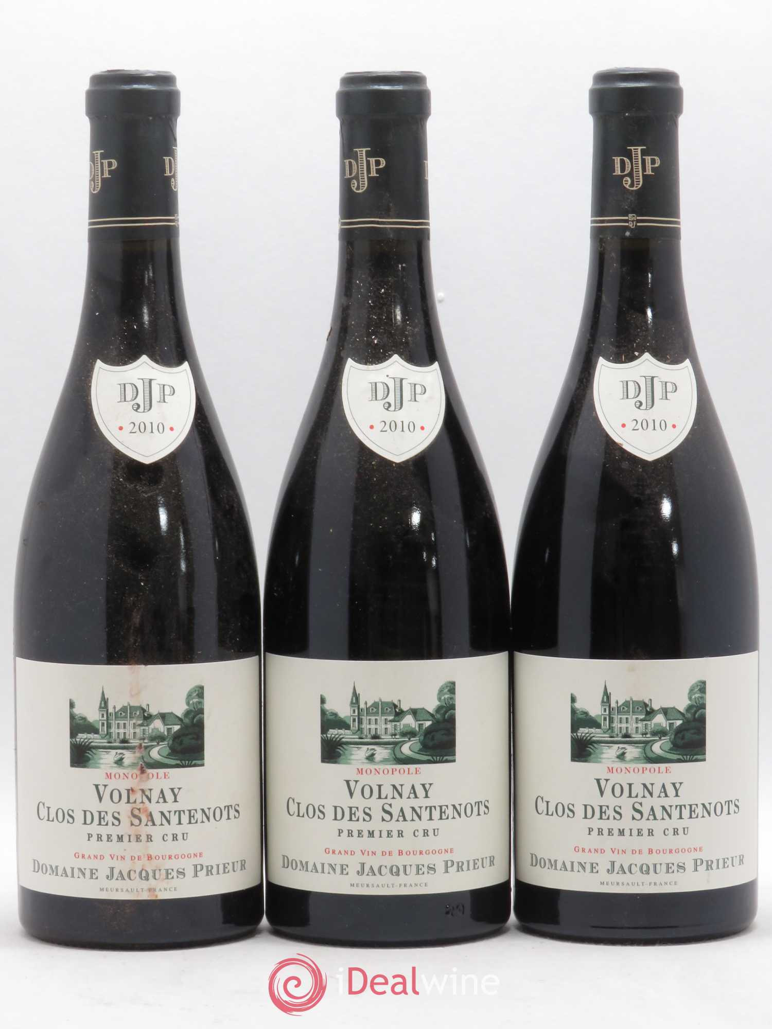Volnay 1er Cru Clos des Santenots Jacques Prieur (Domaine) 2010 - Lot de 3 bouteilles - 0