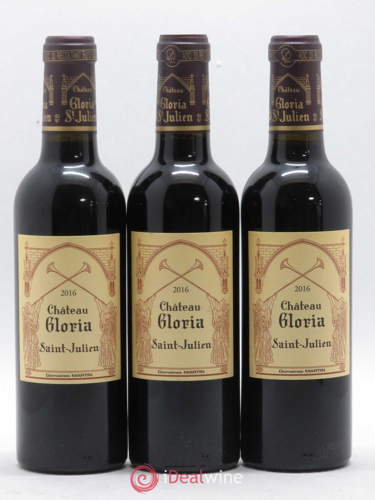 Château Gloria 2016 - Lot de 3 demi bouteilles - 0