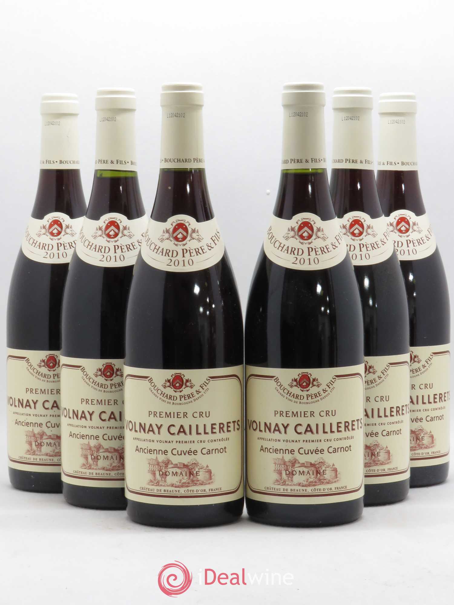 Volnay 1er Cru Caillerets - Ancienne Cuvée Carnot Bouchard Père & Fils 2010 - Lot de 6 bouteilles - 0
