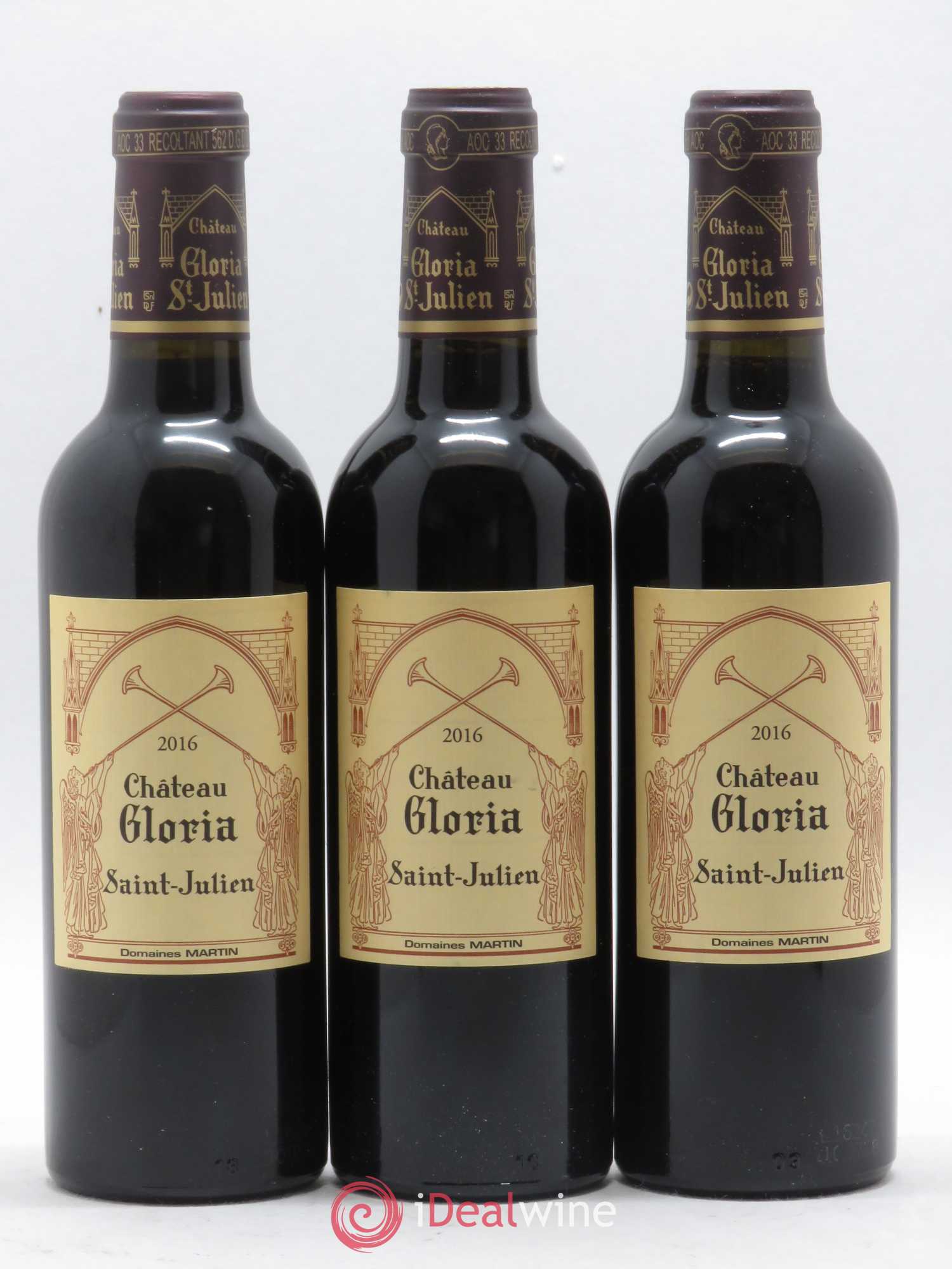 Château Gloria 2016 - Lot de 3 demi bouteilles - 0