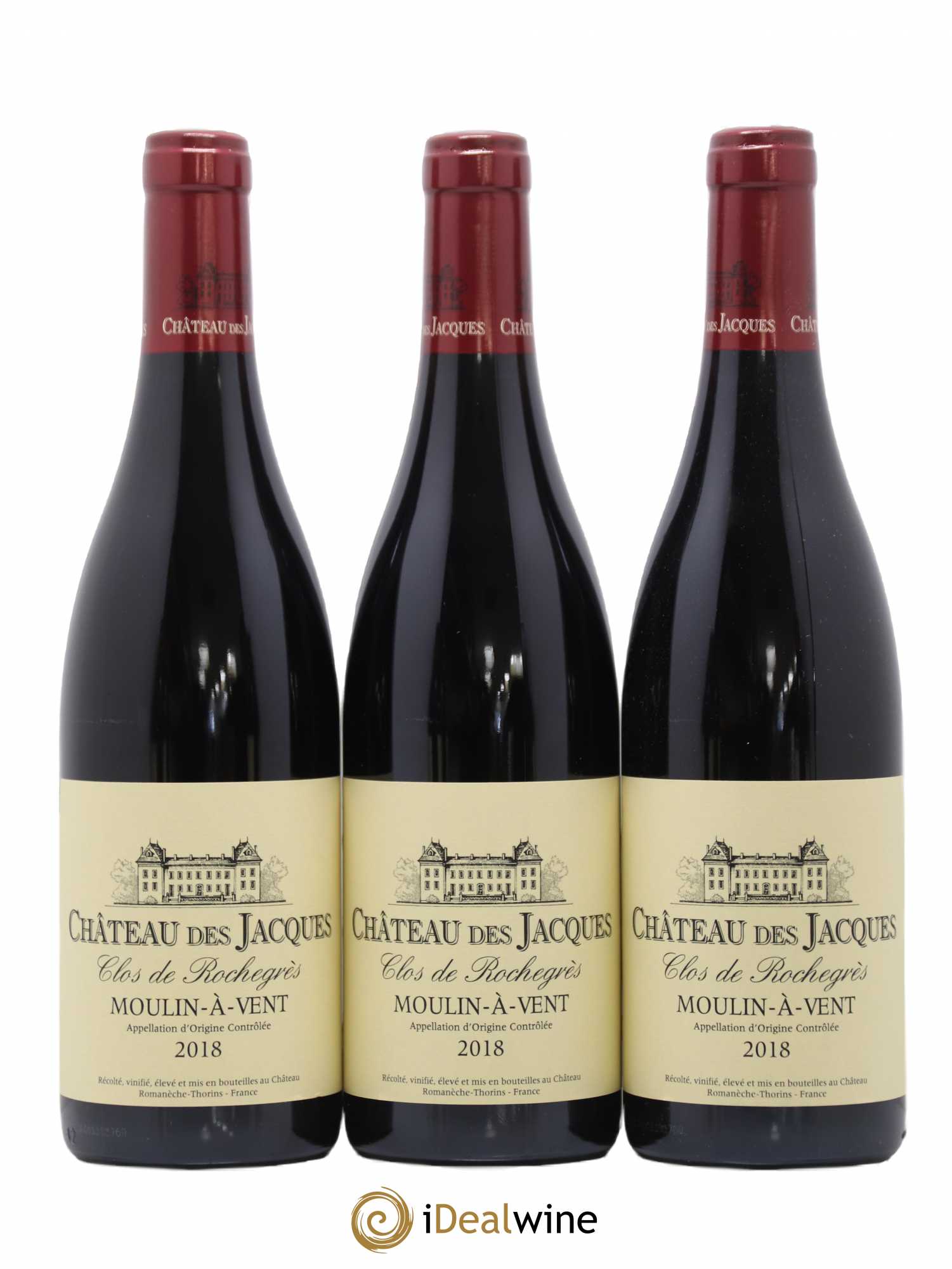 Moulin-à-Vent Clos de Rochegrès Château des Jacques 2018 - Lot de 6 bouteilles - 1