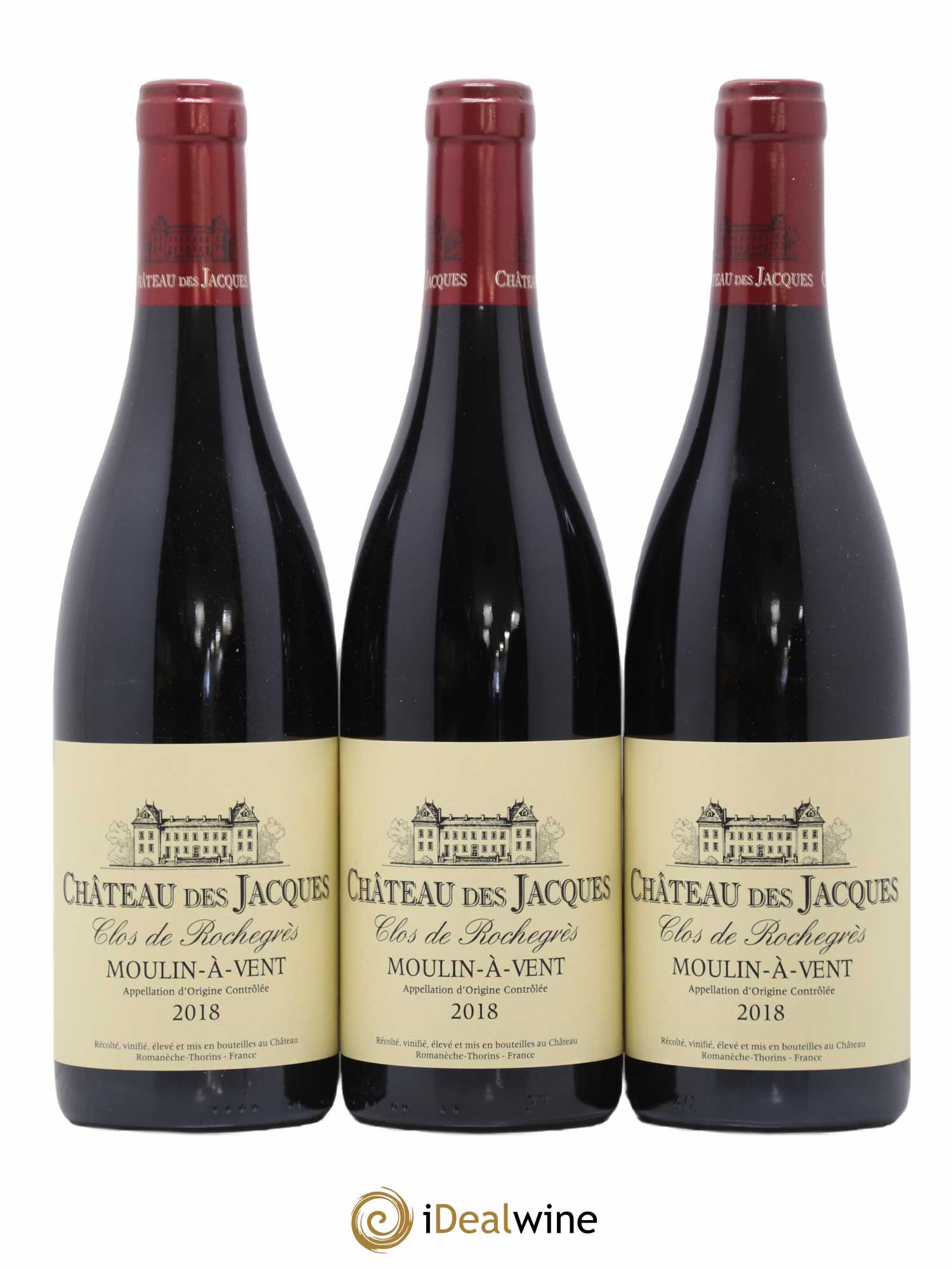 Moulin-à-Vent Clos de Rochegrès Château des Jacques 2018 - Posten von 6 Flaschen - 1