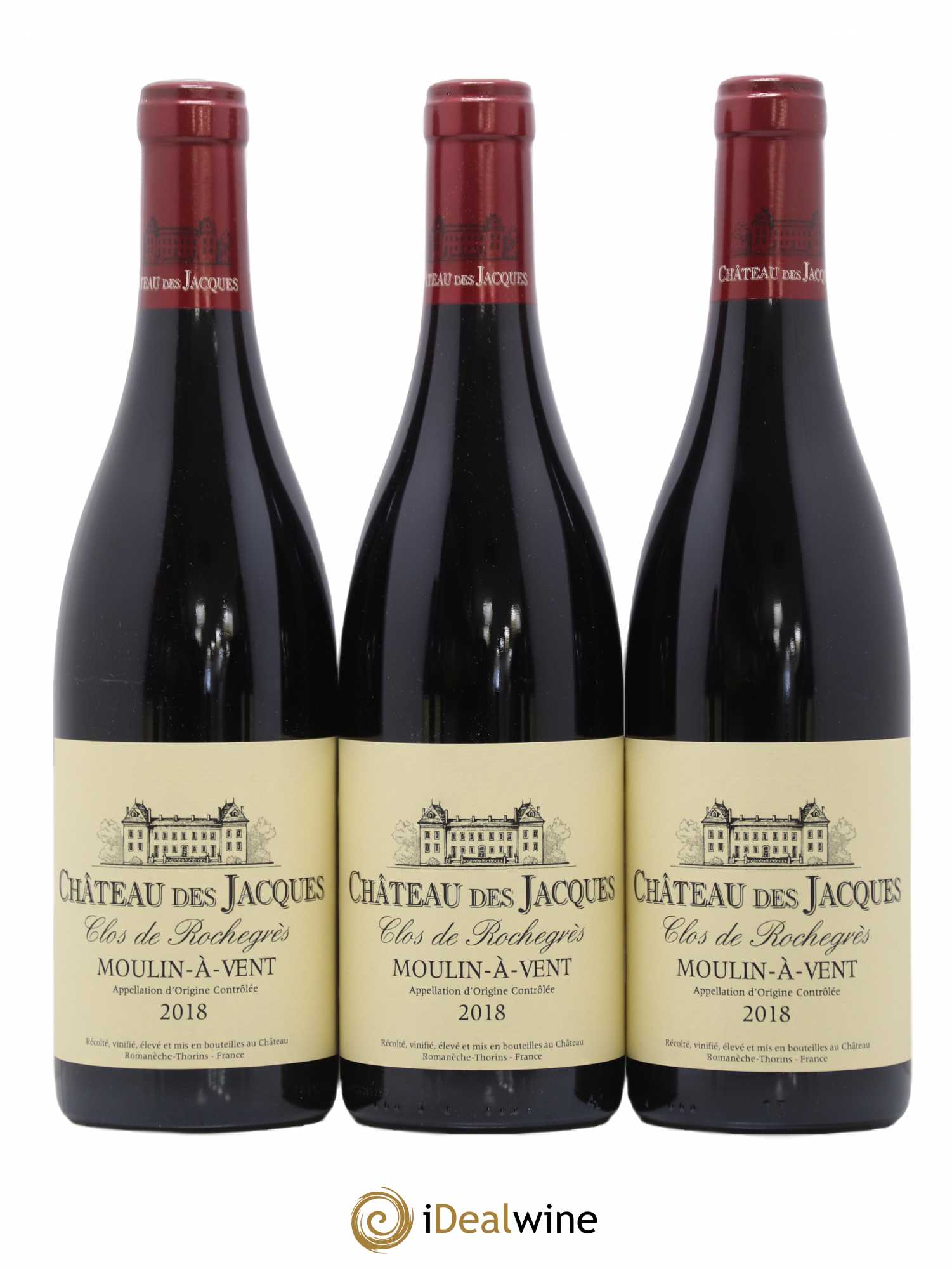 Moulin-à-Vent Clos de Rochegrès Château des Jacques 2018 - Posten von 6 Flaschen - 2
