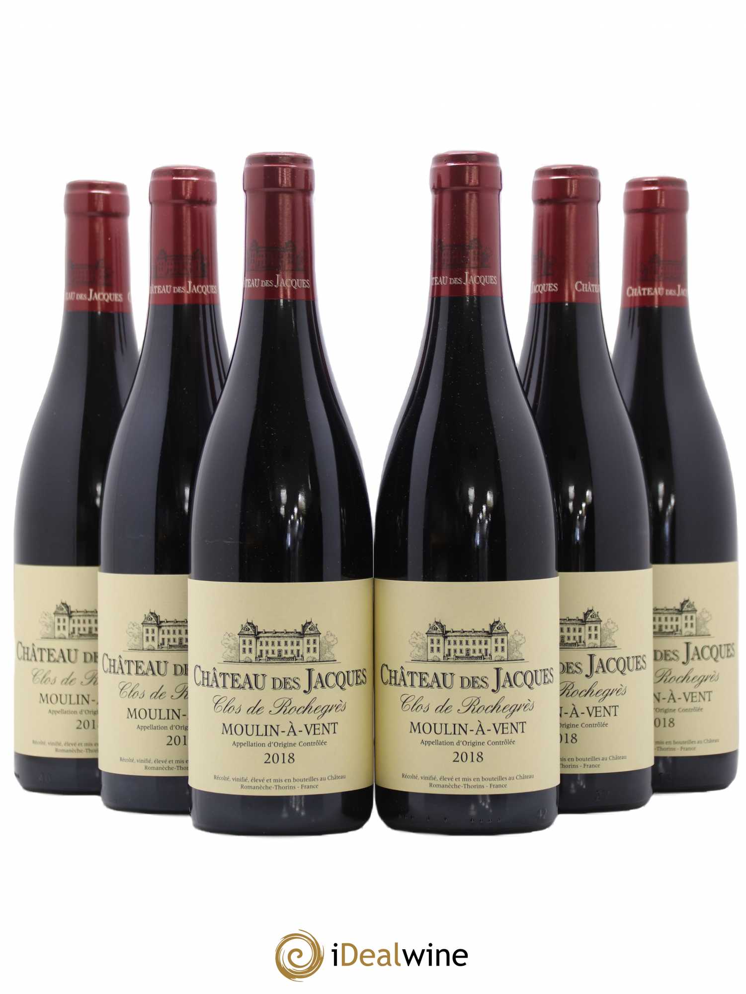 Moulin-à-Vent Clos de Rochegrès Château des Jacques 2018 - Posten von 6 Flaschen - 0