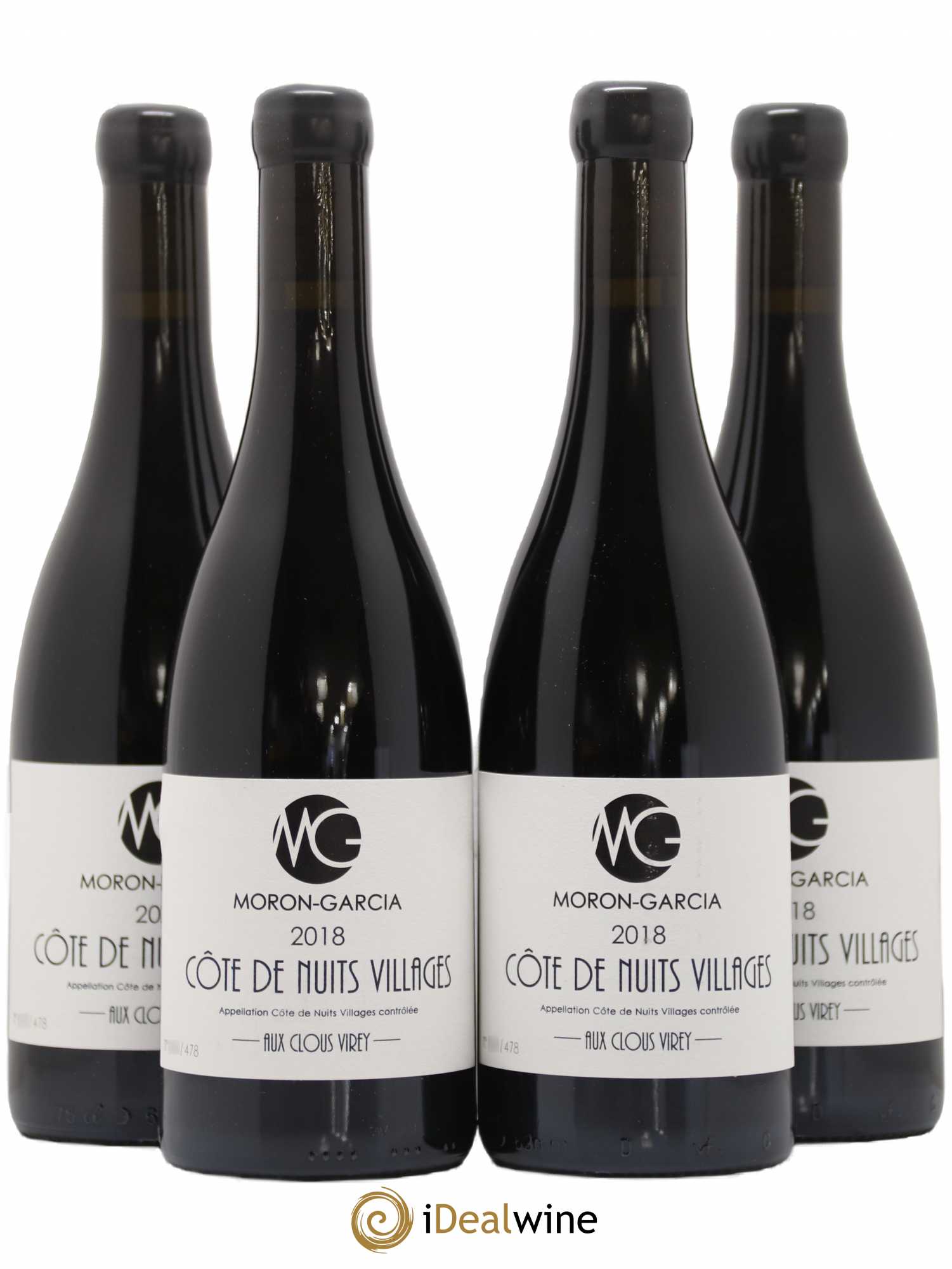 Côte de Nuits-Villages Aux Clous Virey Moron-Garcia 2018 - Posten von 4 Flaschen - 0