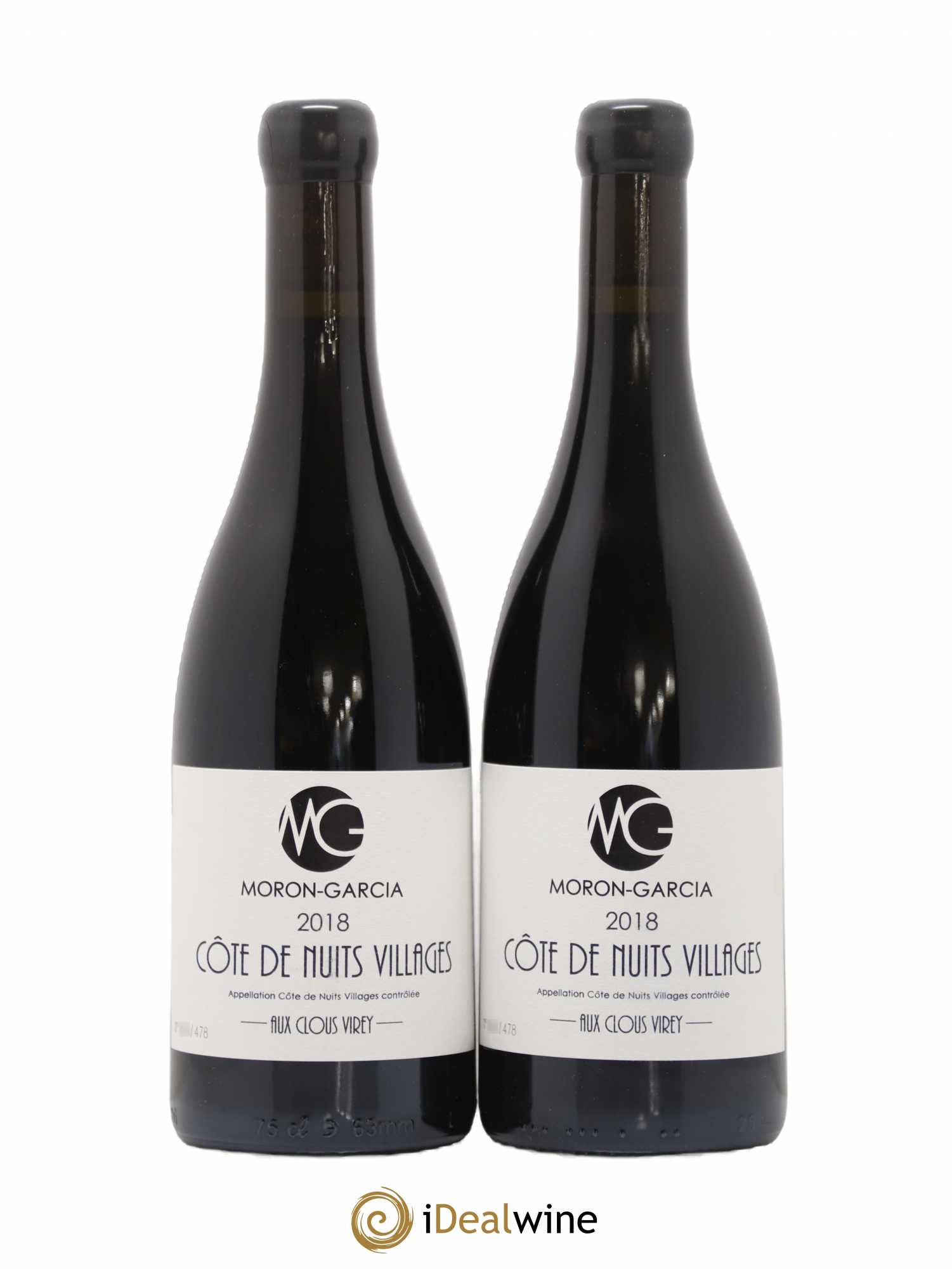 Côte de Nuits-Villages Aux Clous Virey Moron-Garcia 2018 - Posten von 2 Flaschen - 0