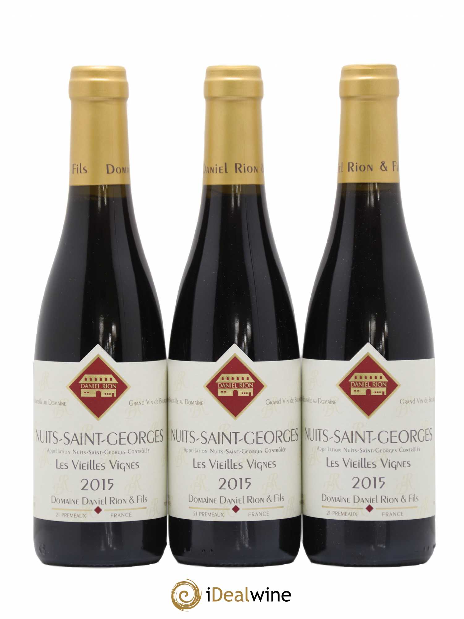 Nuits-Saint-Georges Vieilles Vignes Daniel Rion 2015 - Lot de 3 demi bouteilles - 0