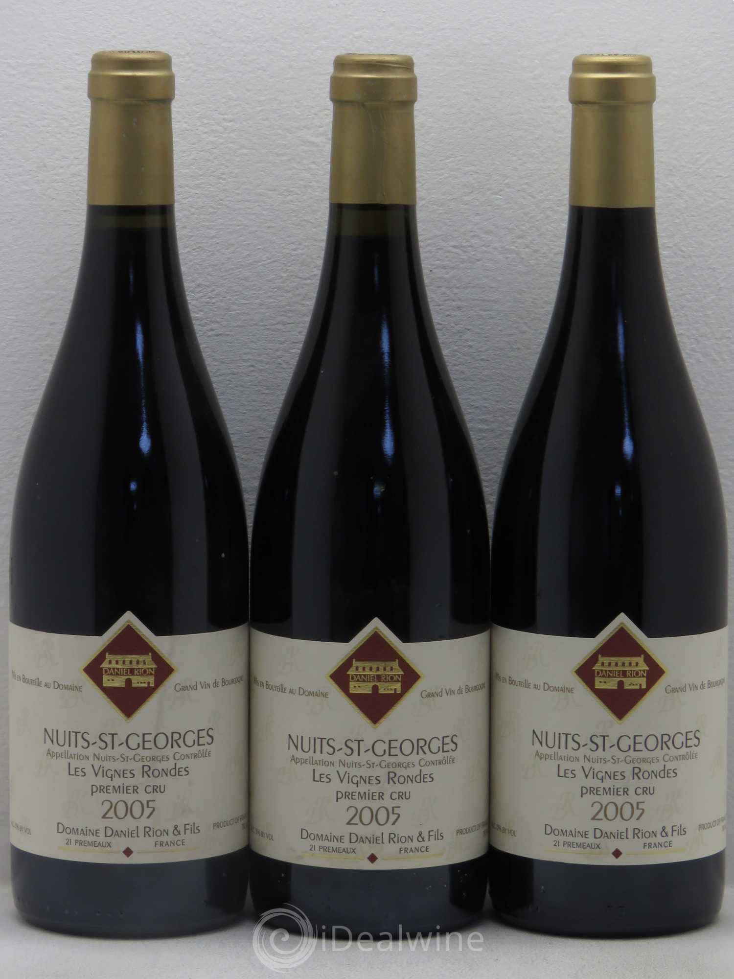 Nuits-Saint-Georges 1er Cru 2005 - Lot de 3 bouteilles - 0