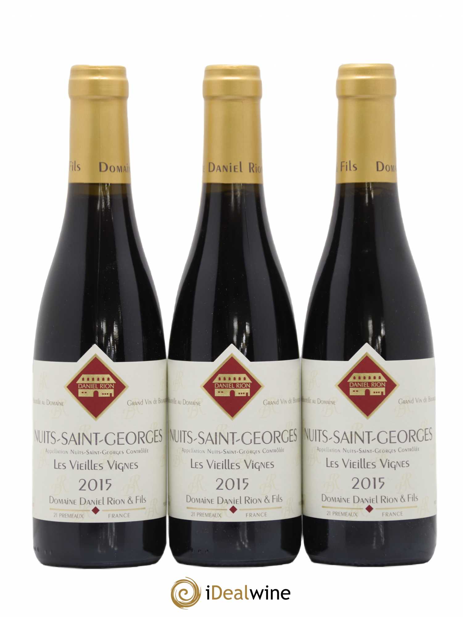 Nuits-Saint-Georges Vieilles Vignes Daniel Rion 2015 - Lot de 3 demi bouteilles - 0