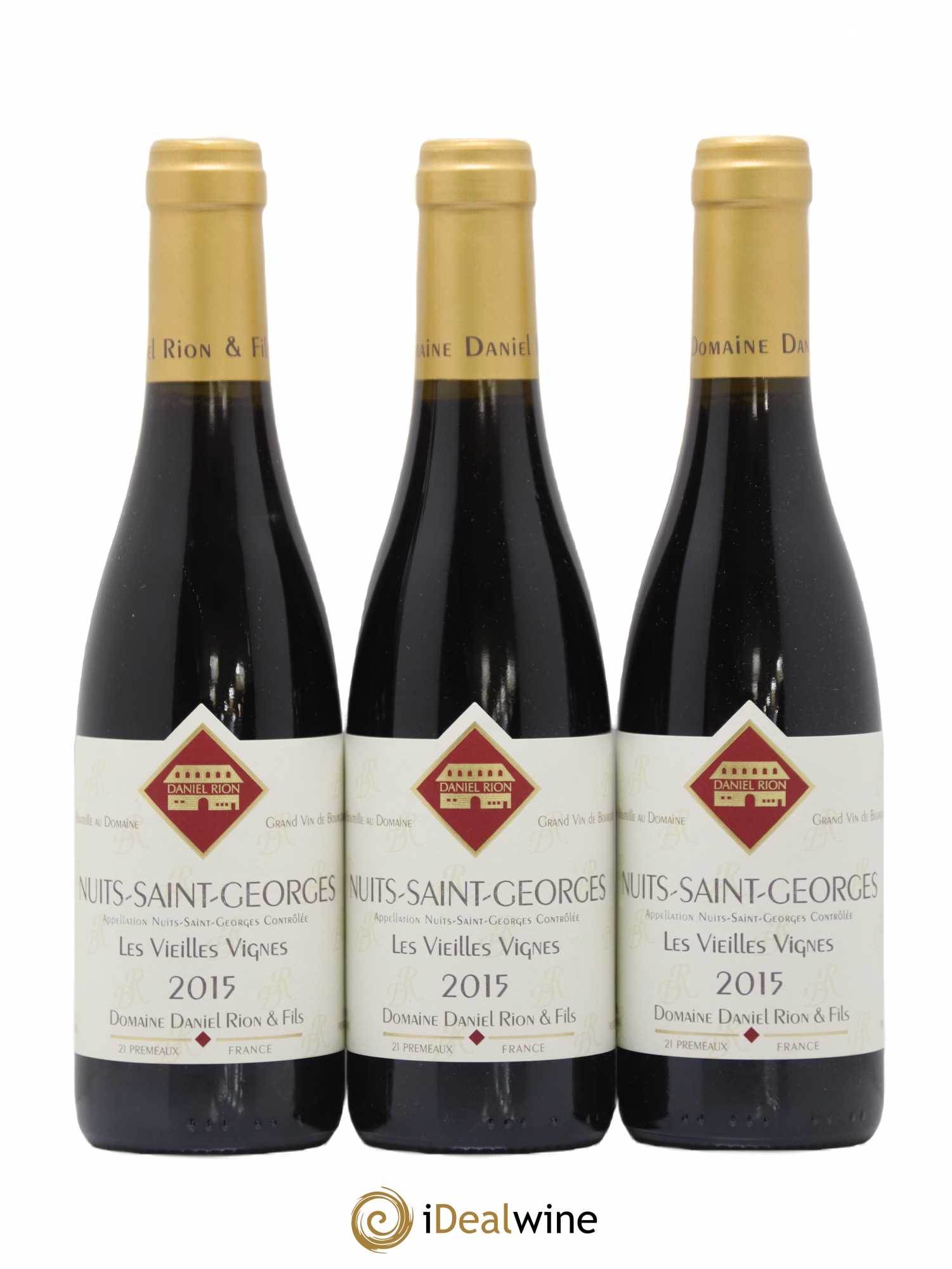 Nuits-Saint-Georges Vieilles Vignes Daniel Rion 2015 - Lot de 3 demi bouteilles - 0