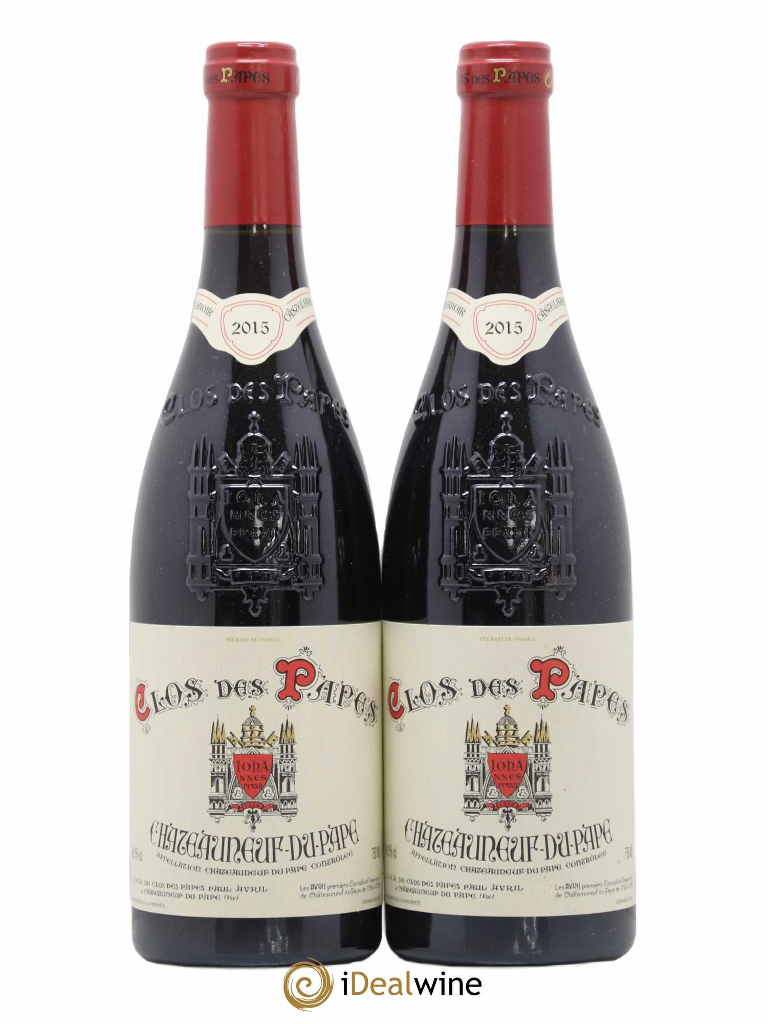Châteauneuf-du-Pape Clos des Papes - Paul Avril 2015 - Lot de 2 bouteilles - 0