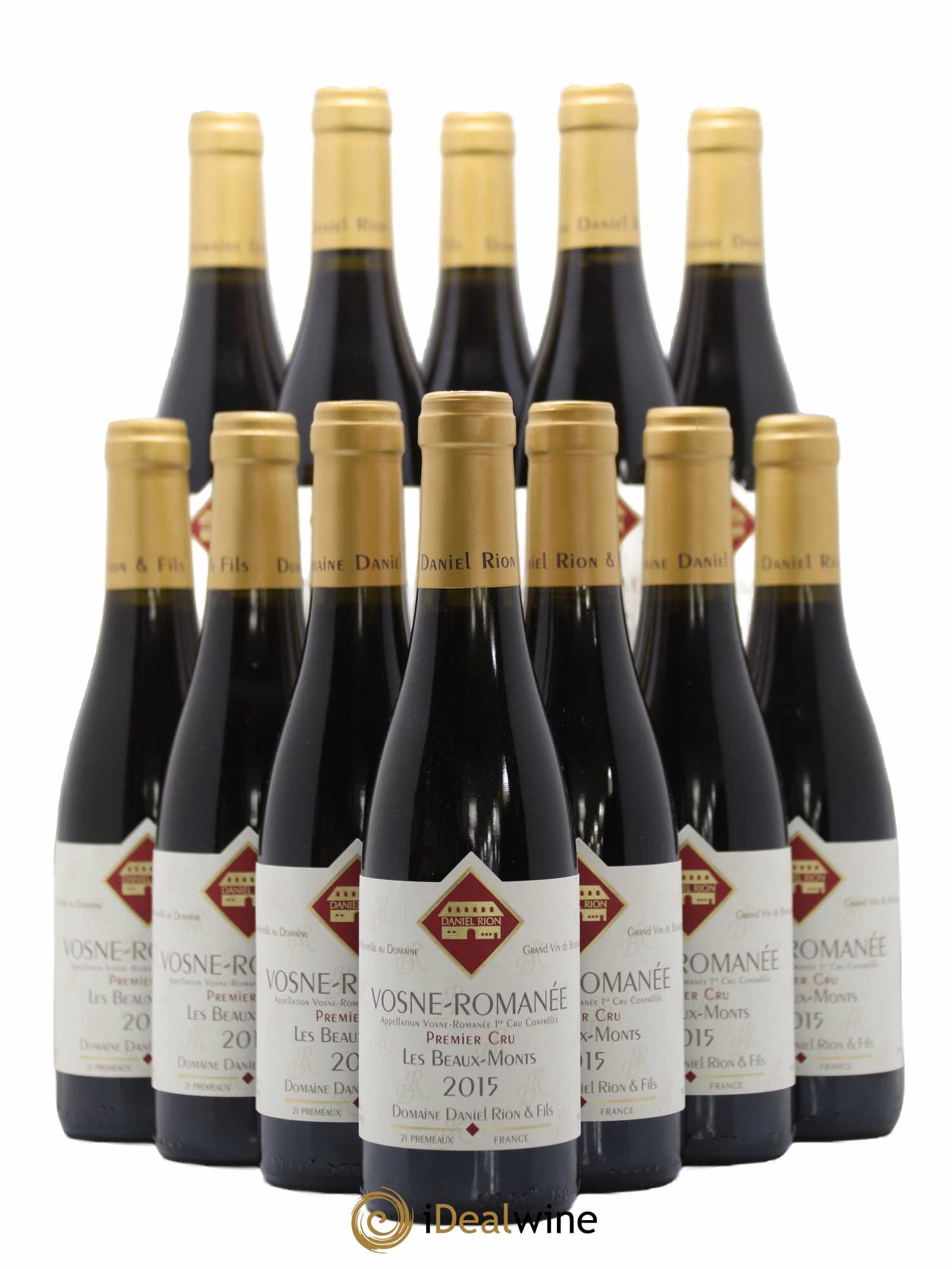 Vosne-Romanée 1er Cru Les Beaux Monts Daniel Rion 2015 - Lot de 12 demi bouteilles - 0