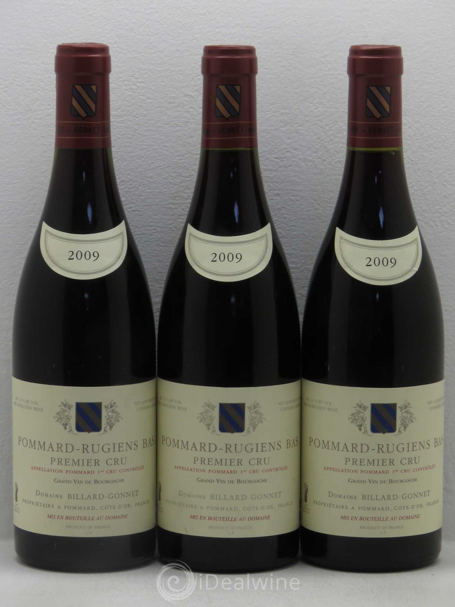 Pommard 1er Cru Billard Gonnet 2009 - Lot de 3 bouteilles - 0