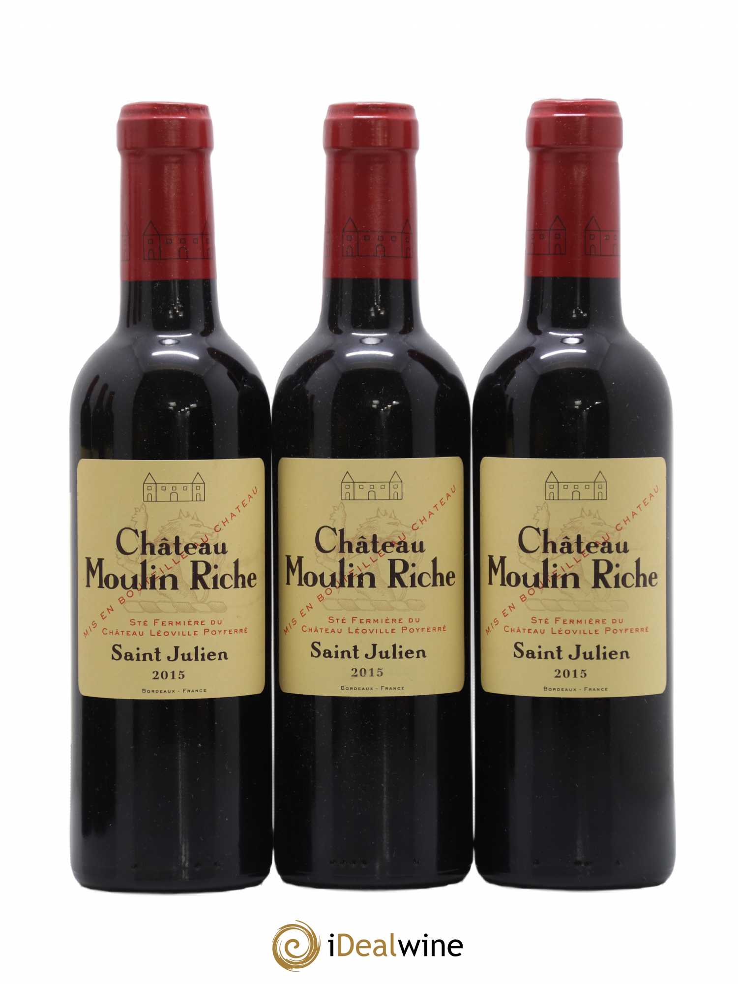 Château Moulin Riche 2015 - Posten von 6 Demi-Flaschen - 1