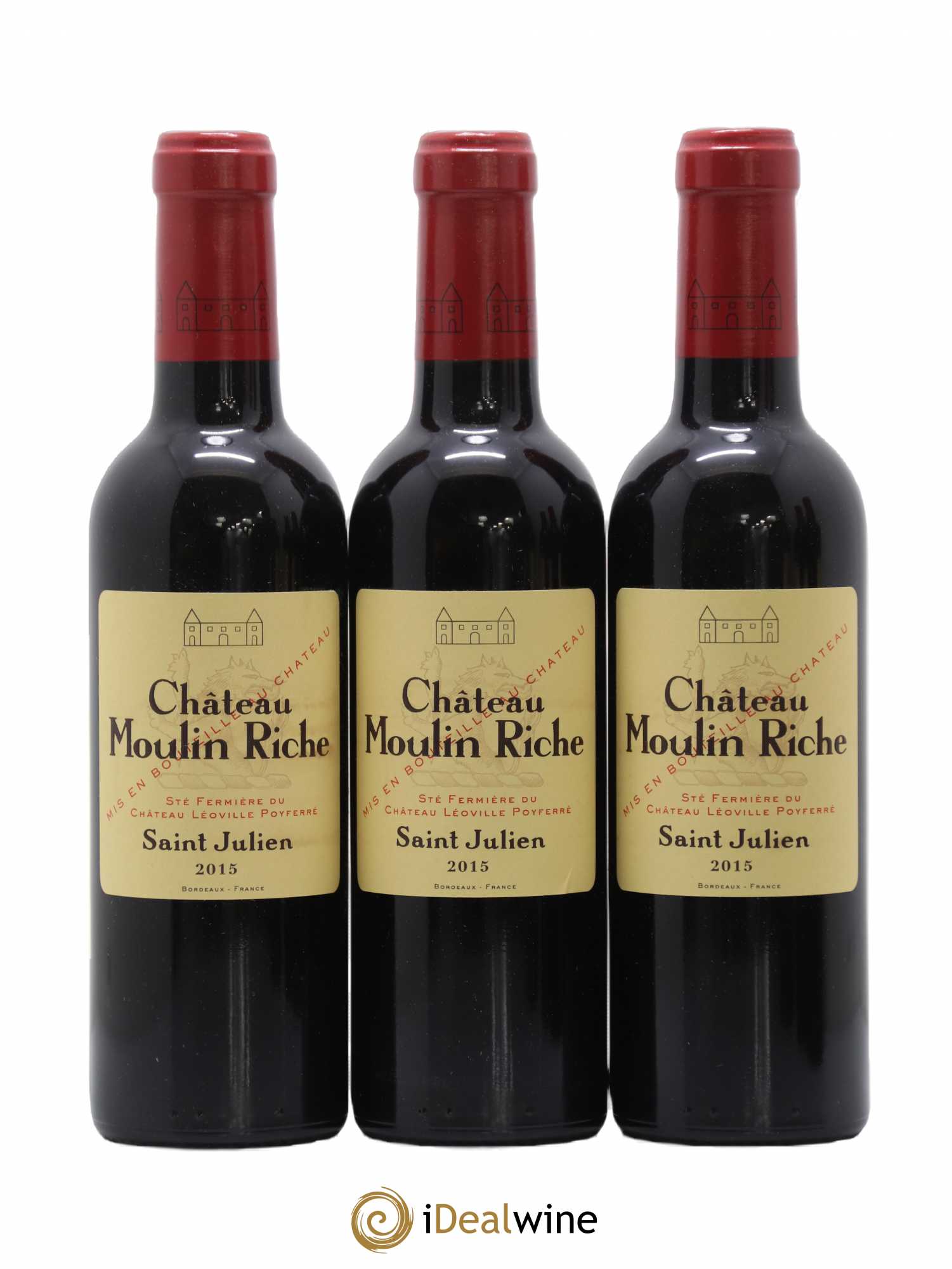 Château Moulin Riche 2015 - Posten von 6 Demi-Flaschen - 2