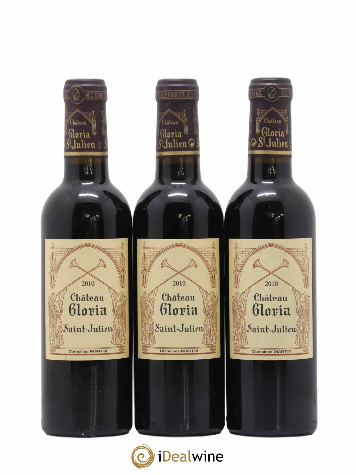 Château Gloria 2010 - Lot de 3 demi bouteilles - 0