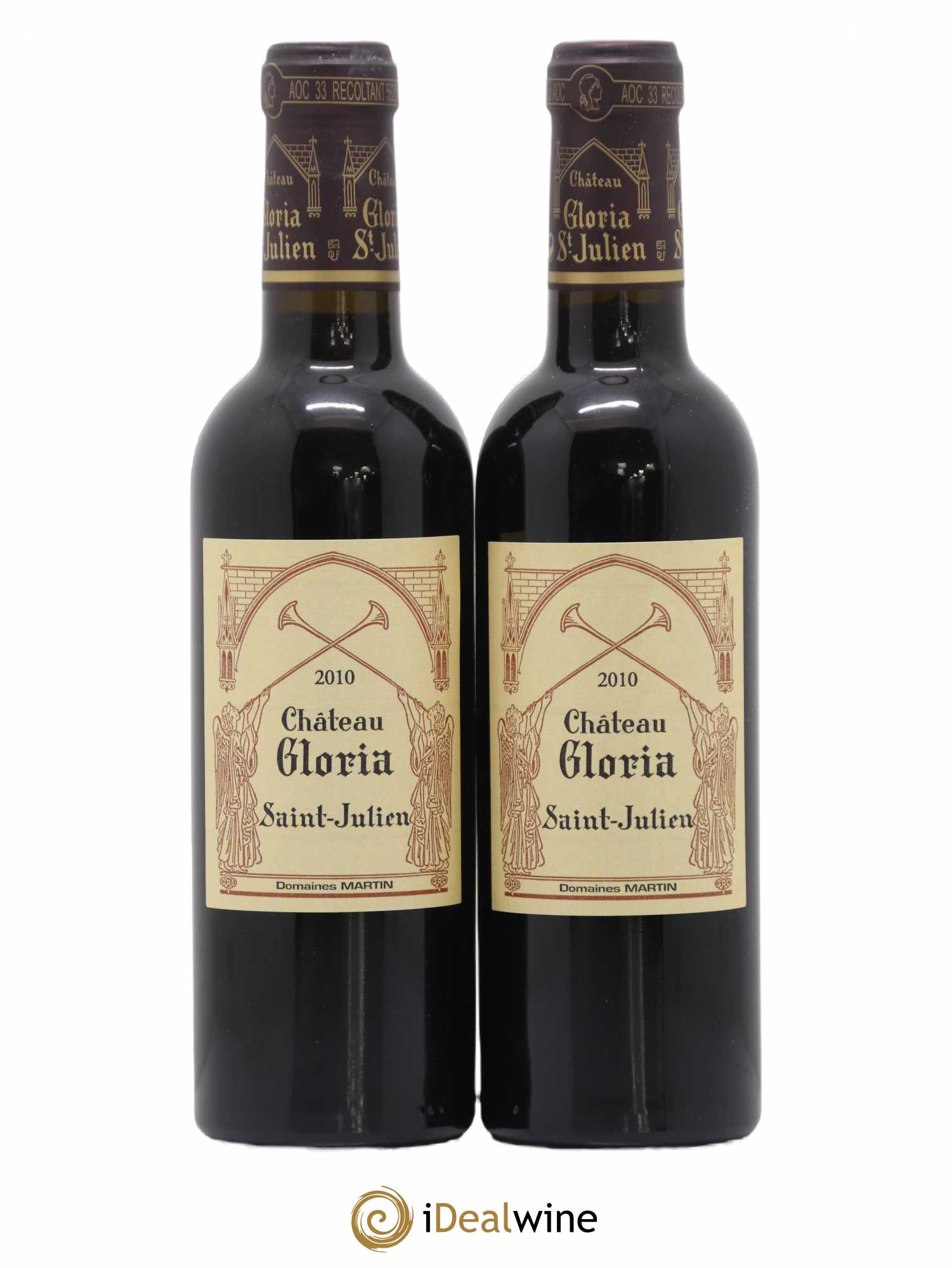 Château Gloria 2010 - Lot de 2 demi bouteilles - 0