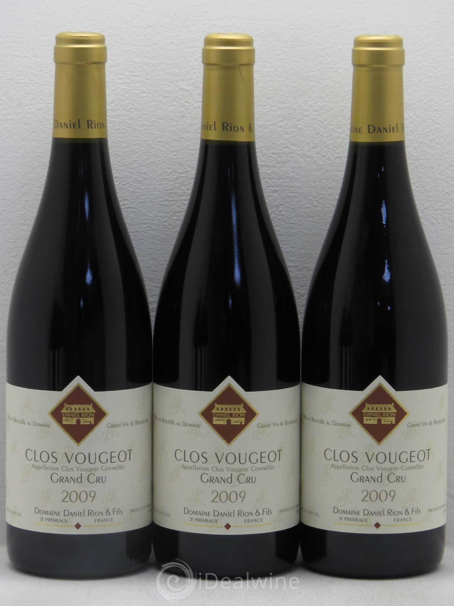 Clos de Vougeot Grand Cru Daniel Rion 2009 - Lot de 12 bouteilles - 1