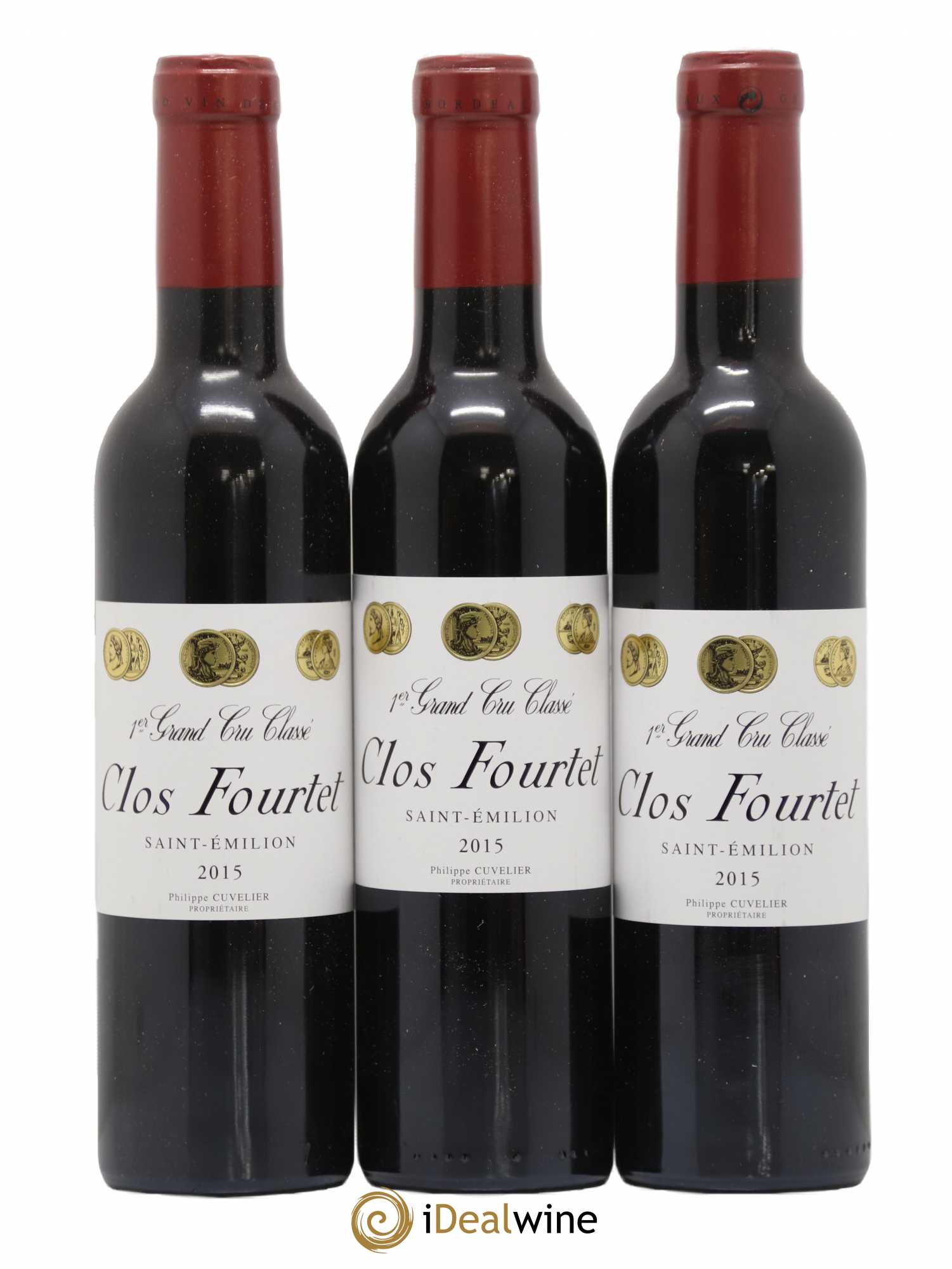 Clos Fourtet 1er Grand Cru Classé B 2015 - Lot de 3 demi bouteilles - 0