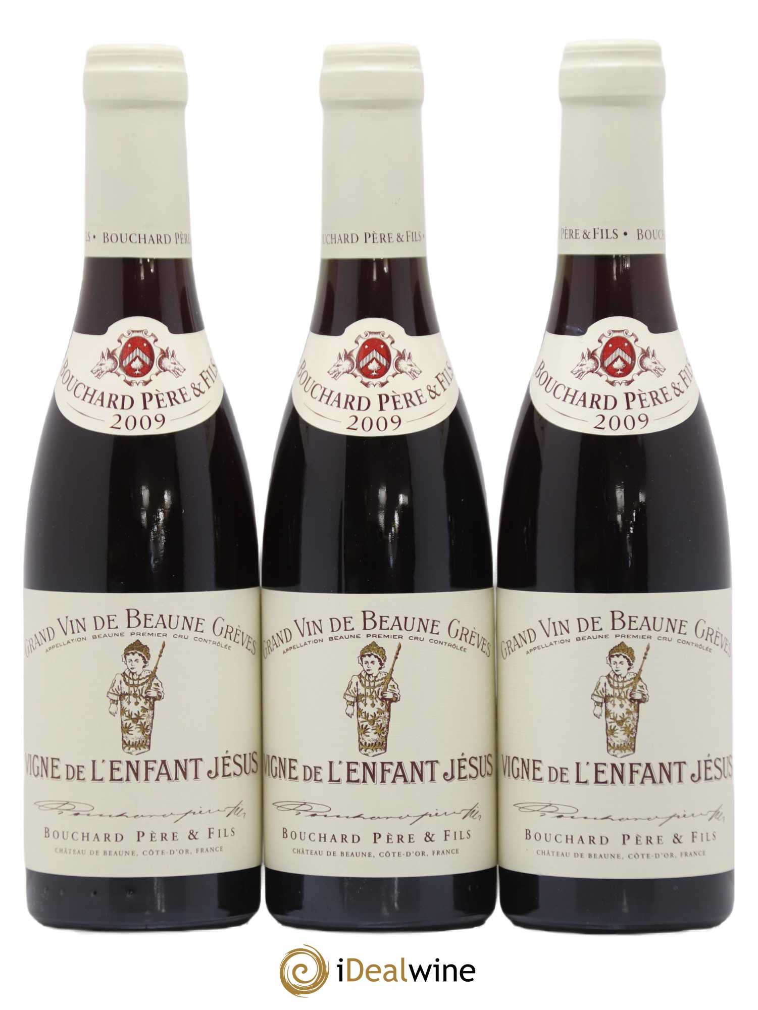 Beaune 1er Cru Grèves - Vigne de l'Enfant Jésus Bouchard Père & Fils 2009 - Lot de 3 demi bouteilles - 0