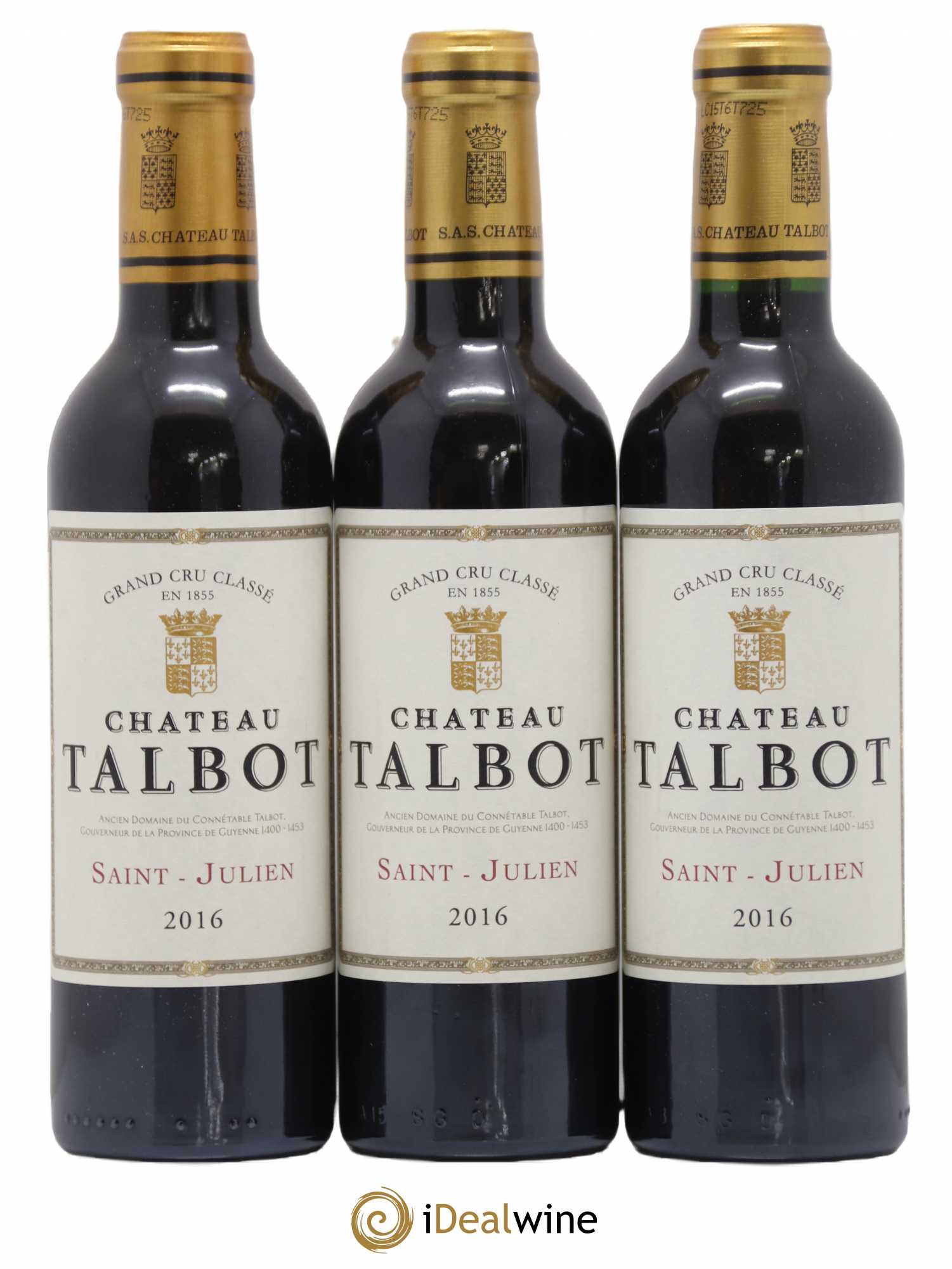 Château Talbot 4ème Grand Cru Classé 2016 - Lot de 12 demi bouteilles - 1