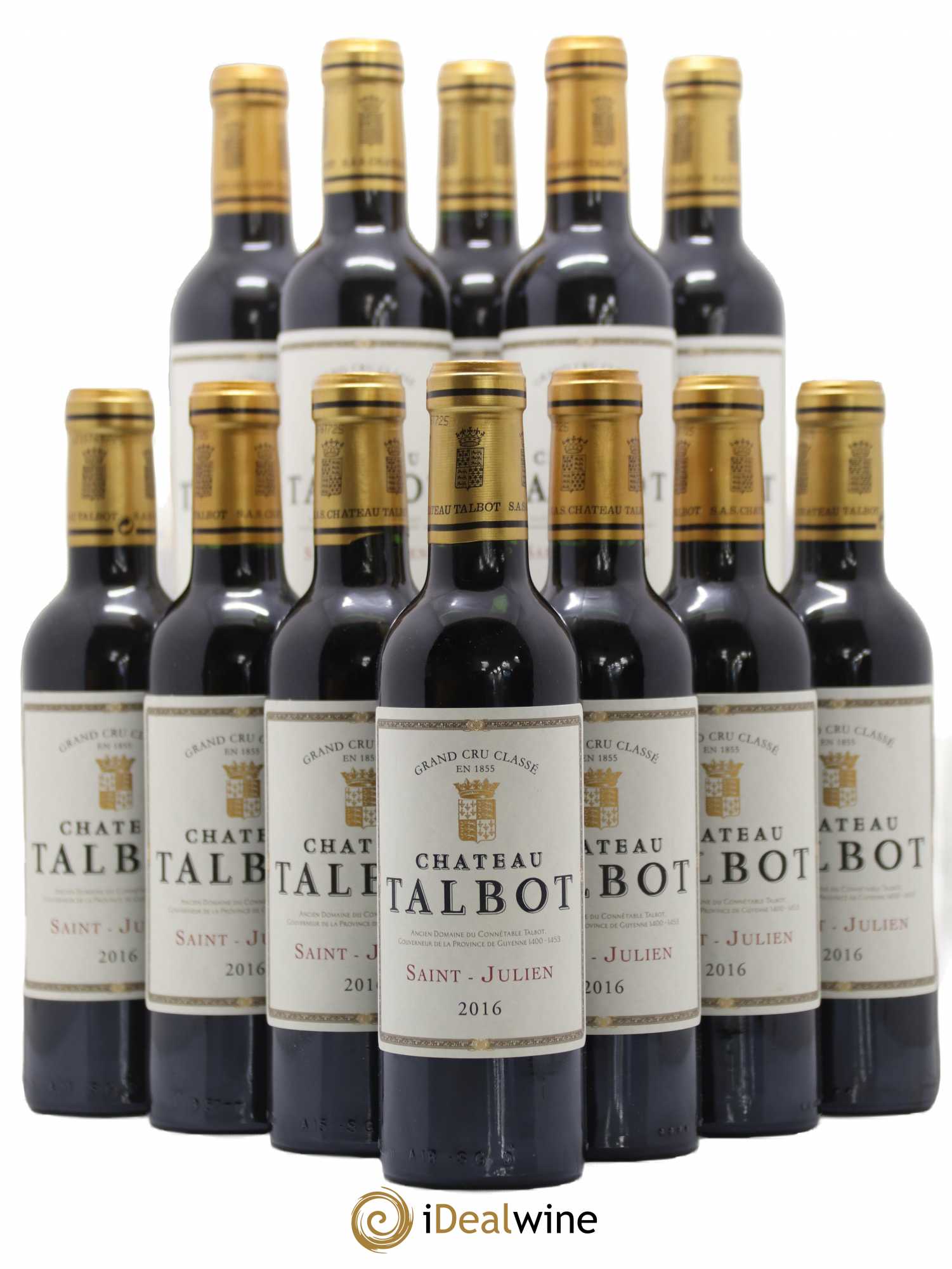 Château Talbot 4ème Grand Cru Classé 2016 - Lot de 12 demi bouteilles - 0