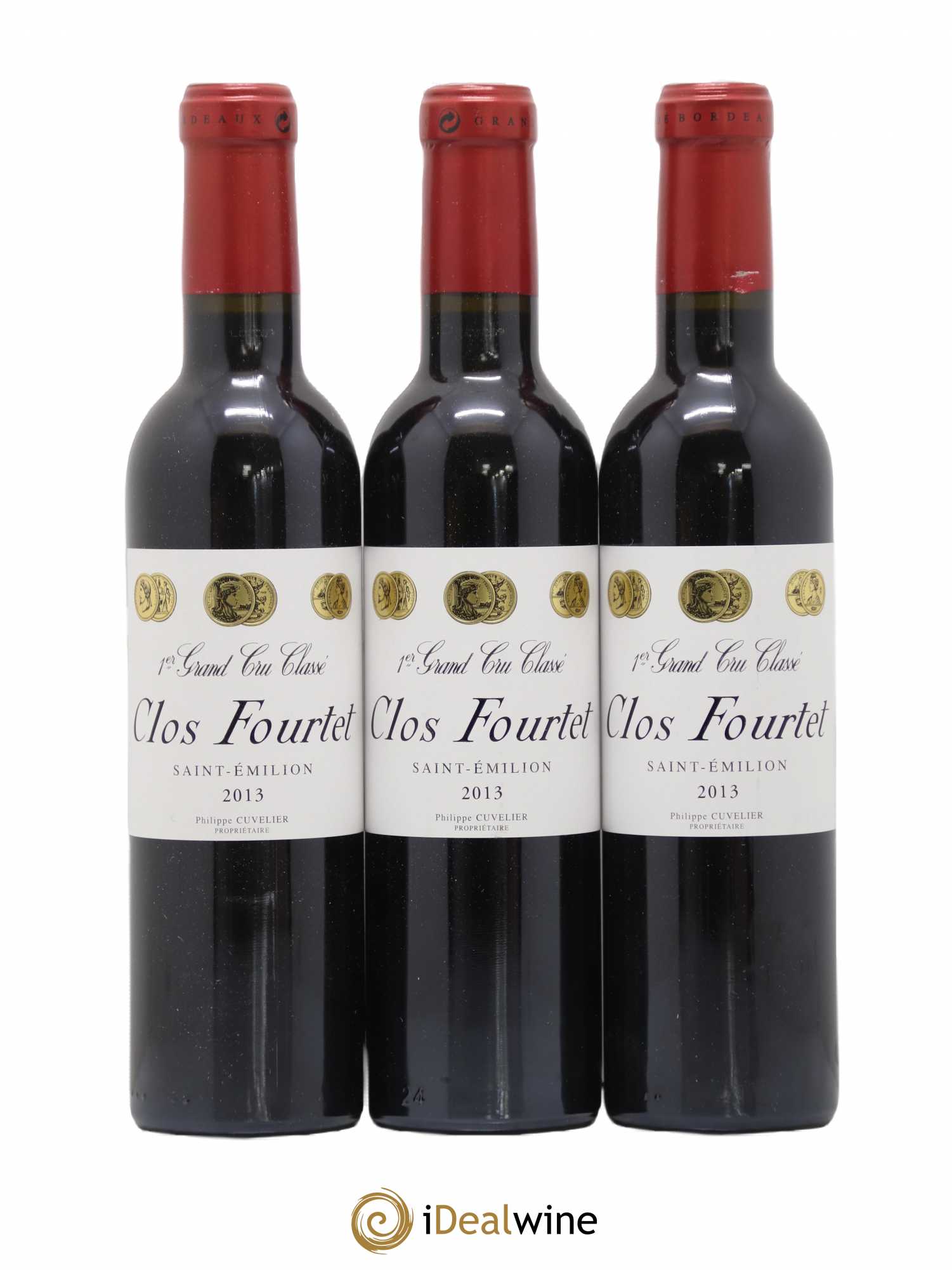 Clos Fourtet 1er Grand Cru Classé B 2013 - Lot de 3 demi bouteilles - 0