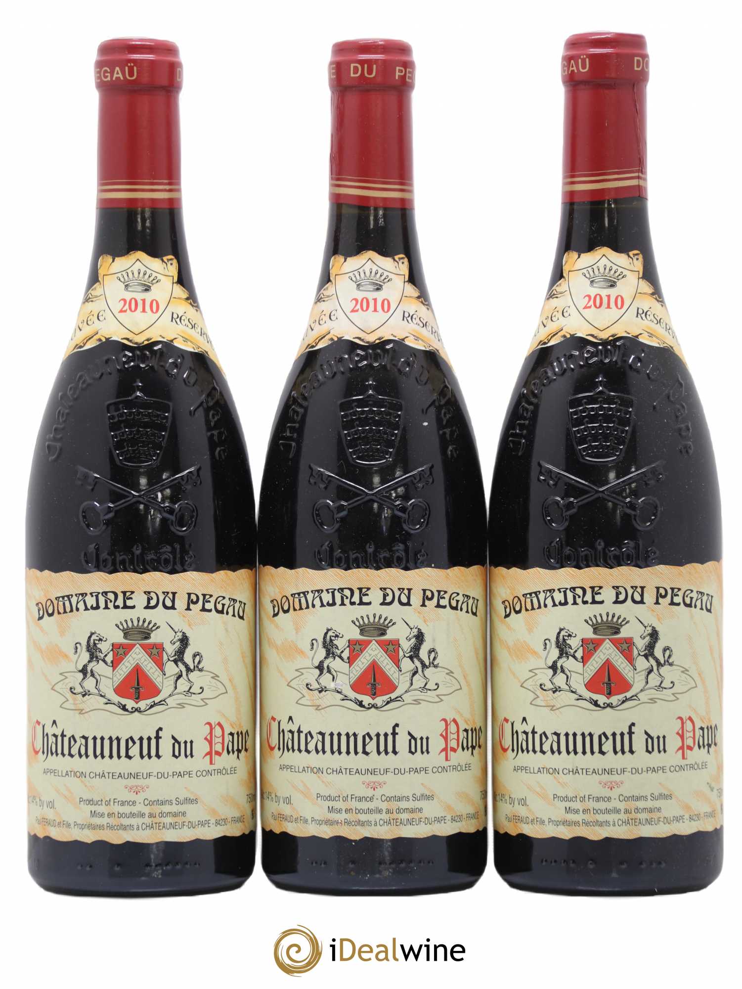 Châteauneuf-du-Pape Domaine du Pégau Cuvée Réservée Paul et Laurence Féraud 2010 - Lot de 3 bouteilles - 0