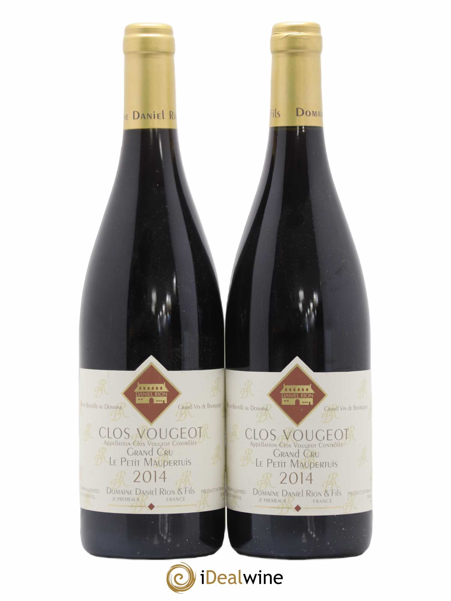 Clos de Vougeot Grand Cru Le Petit Maupertuis Daniel Rion 2014 - Lot de 2 bouteilles - 0