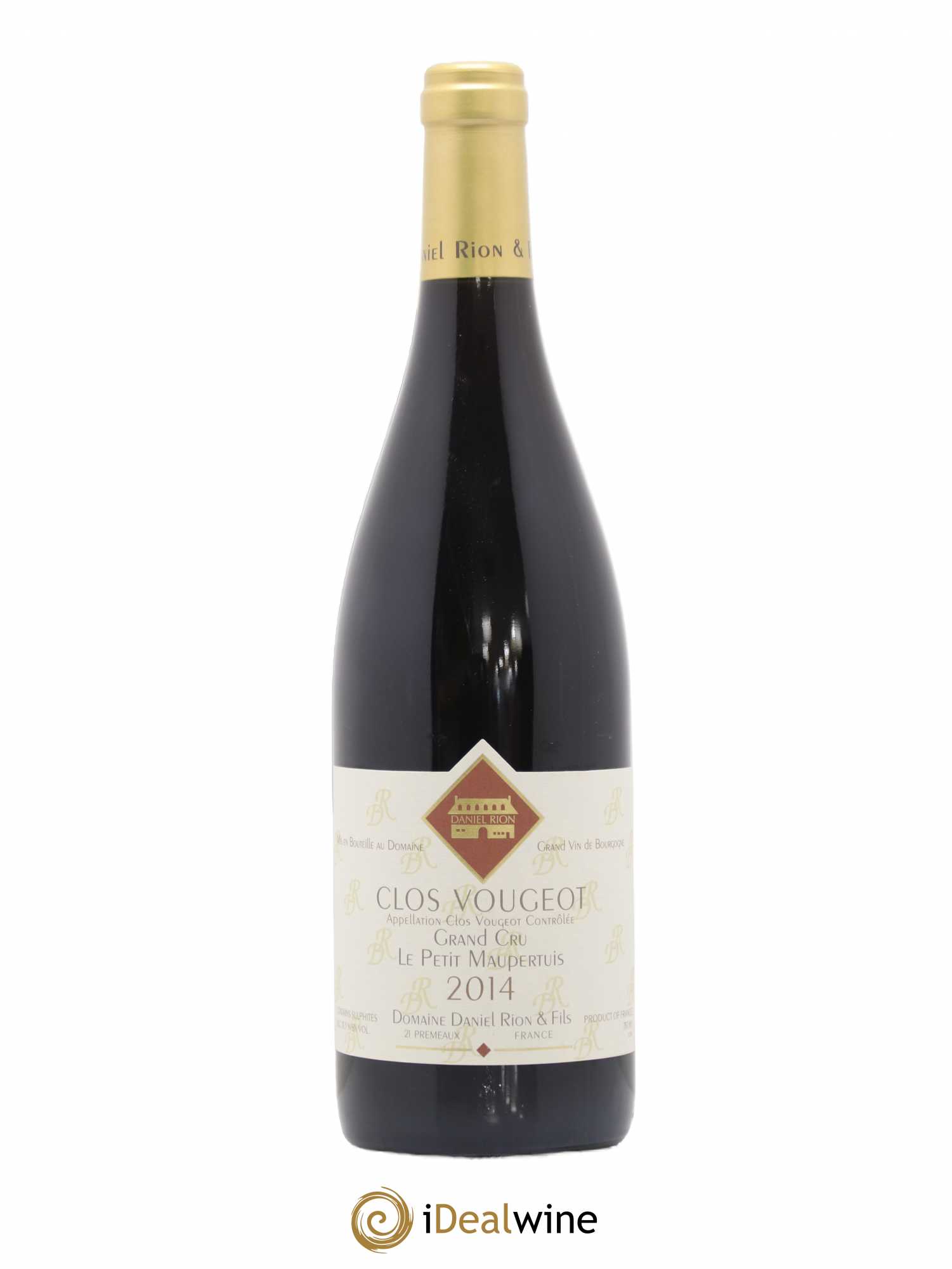 Clos de Vougeot Grand Cru Le Petit Maupertuis Daniel Rion 2014 - Lot de 1 bouteille - 0