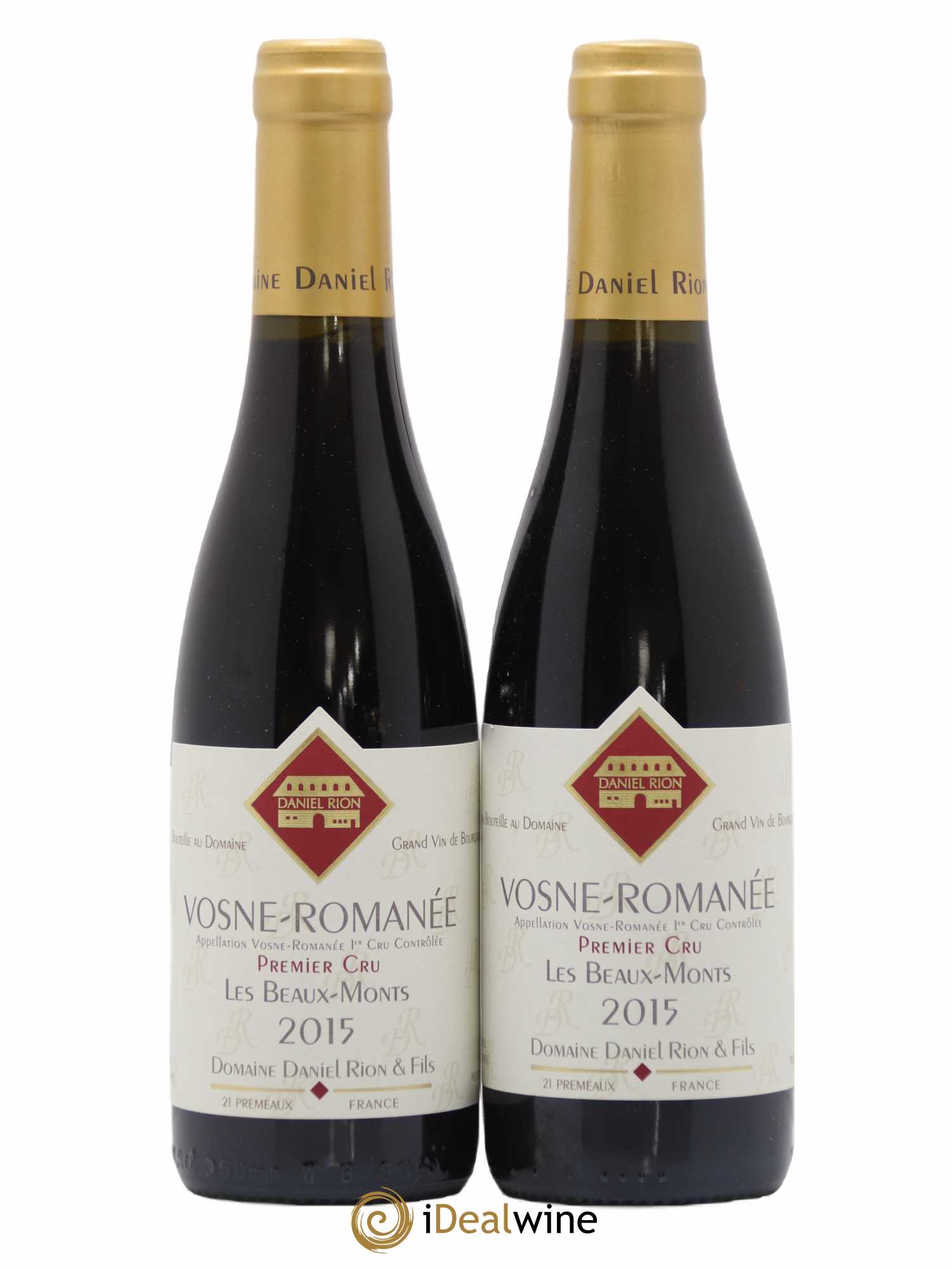 Vosne-Romanée 1er Cru Les Beaux Monts Daniel Rion (sans prix de réserve) 2015 - Posten von 2 Demi-Flaschen - 0