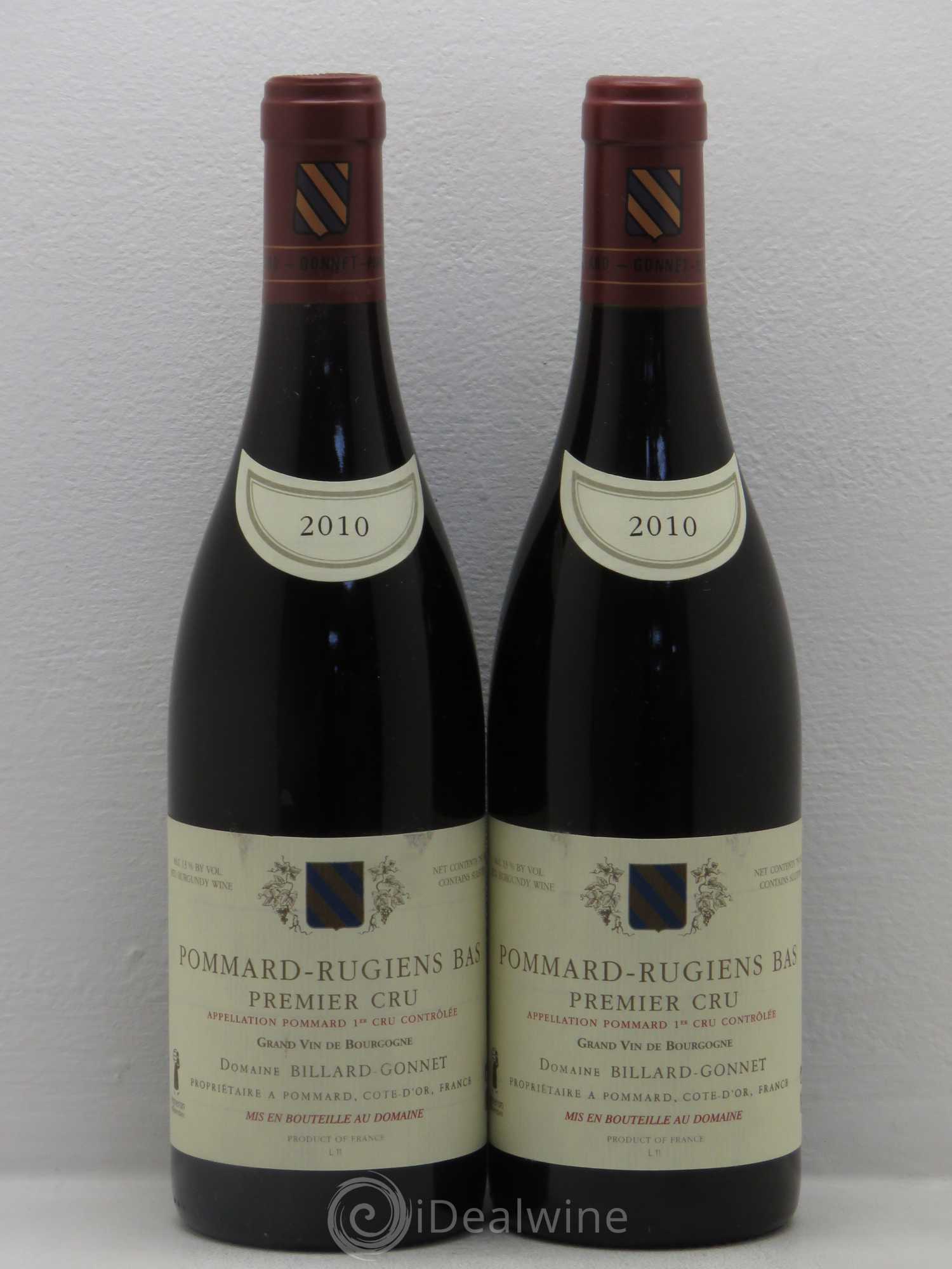 Pommard 1er Cru Billard Gonnet 2010 - Lot de 2 bouteilles - 0