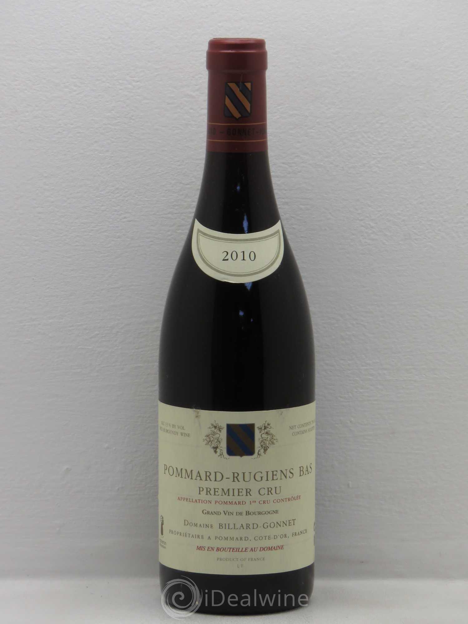 Pommard 1er Cru Billard Gonnet 2010 - Lot de 1 bouteille - 0
