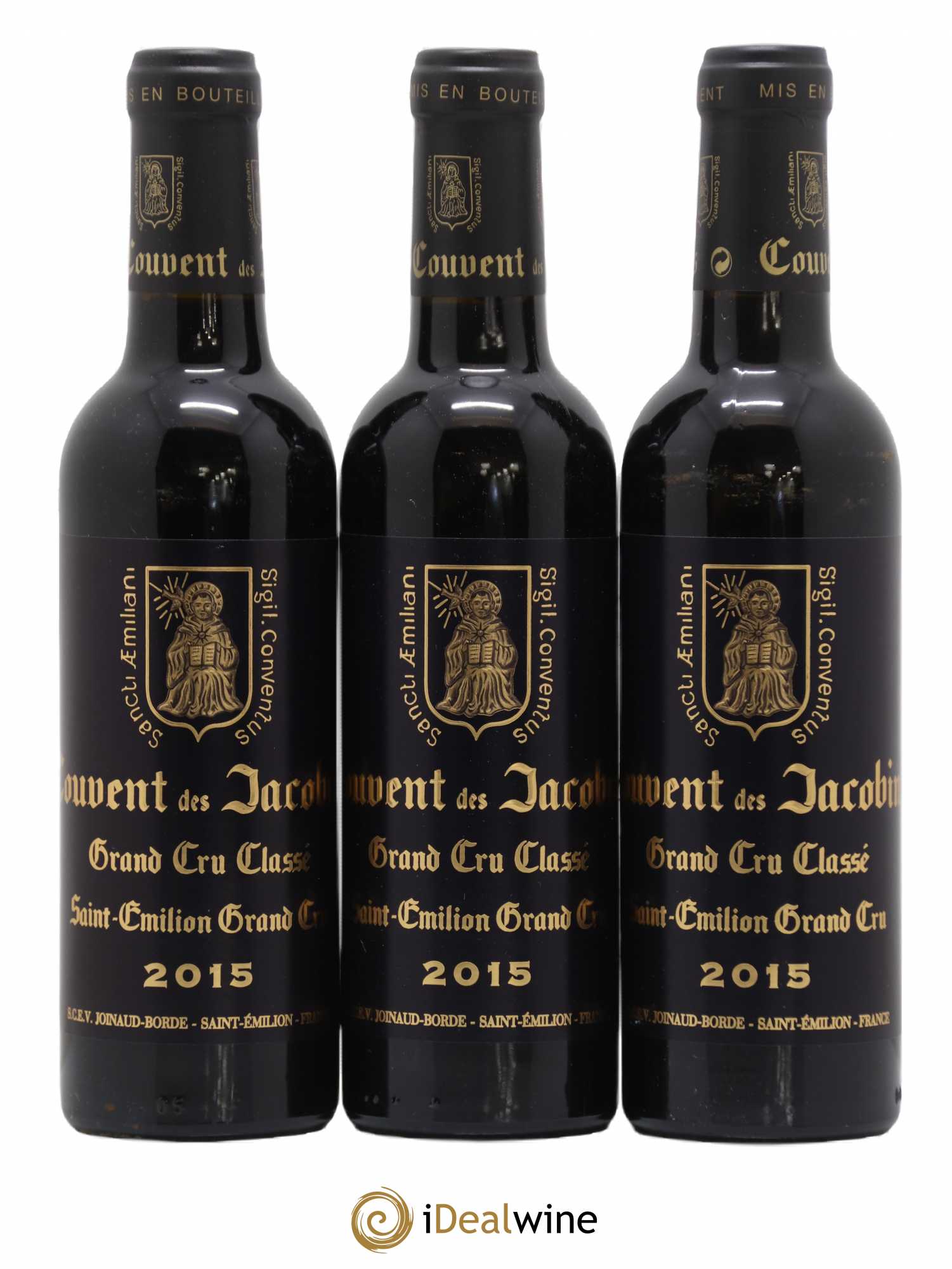 Château Couvent des Jacobins Grand Cru Classé 2015 - Lot de 3 demi bouteilles - 0