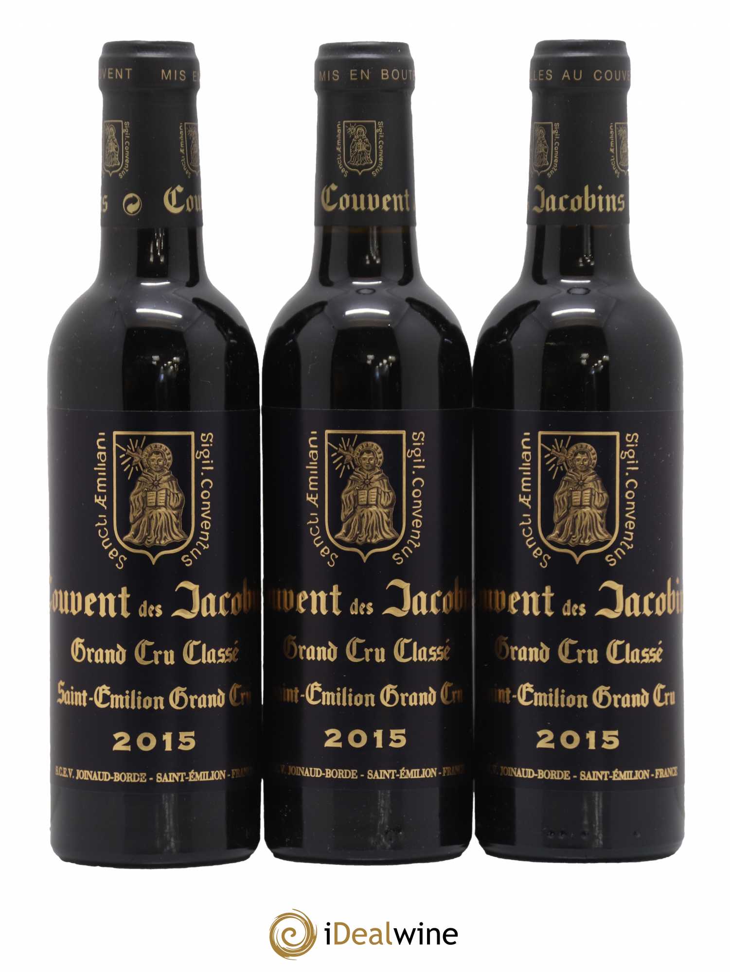 Château Couvent des Jacobins Grand Cru Classé 2015 - Lot de 3 demi bouteilles - 0