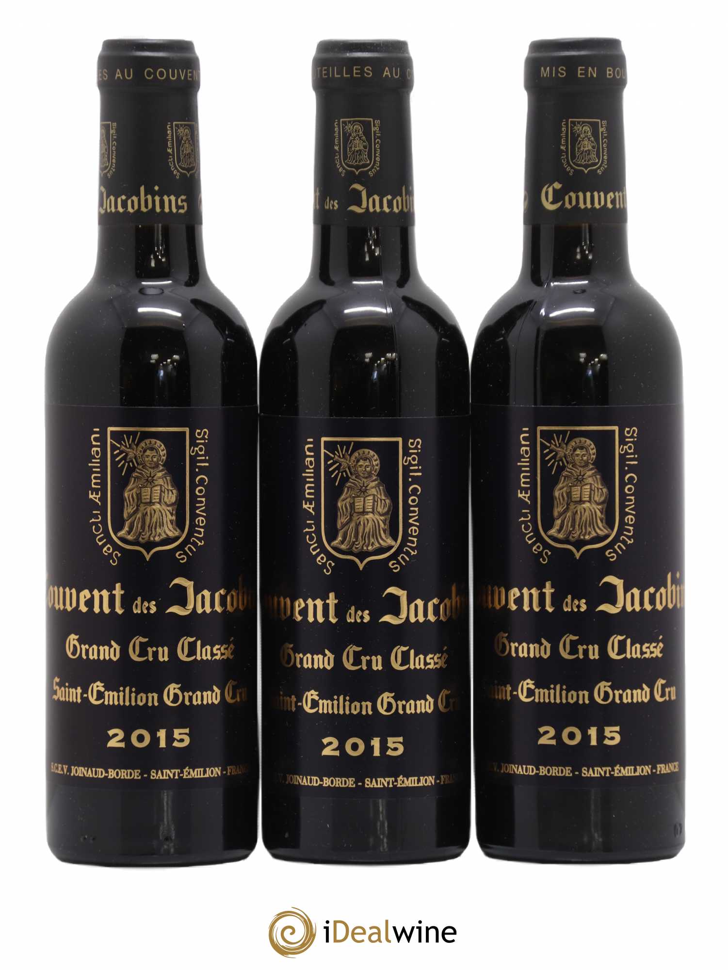 Château Couvent des Jacobins Grand Cru Classé 2015 - Lot de 3 demi bouteilles - 0
