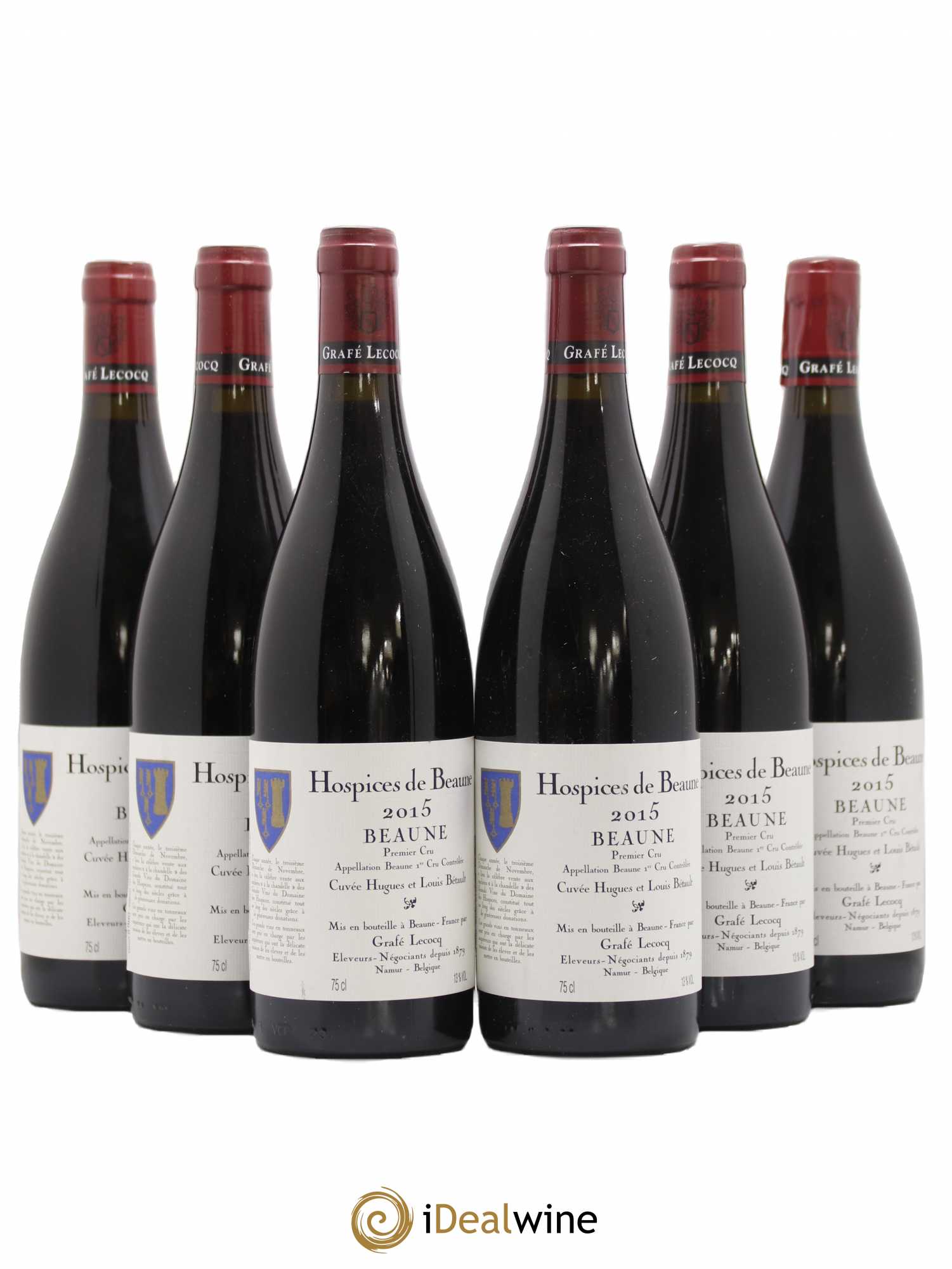 Beaune 1er Cru Cuvée Hugues et Louis Bétault Grafe Lecocq Hospice de Beaune 2015 - Lot de 6 bouteilles - 0