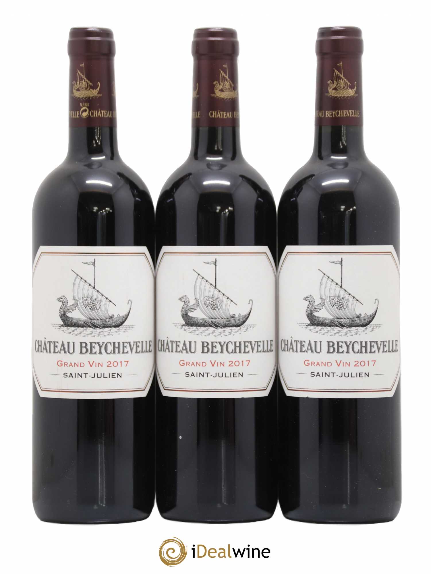 Château Beychevelle 4ème Grand Cru Classé 2017 - Lot de 3 bouteilles - 0