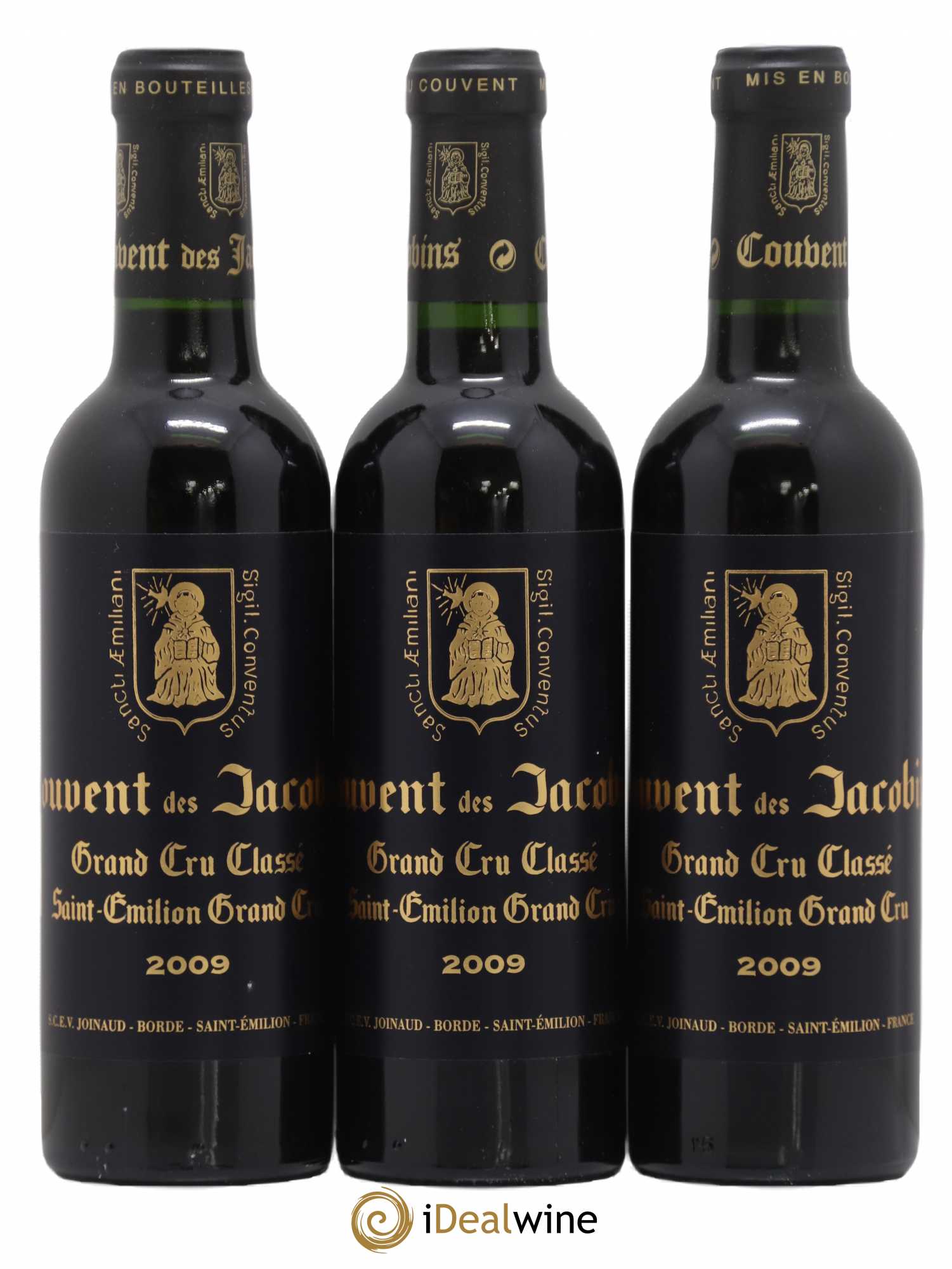 Château Couvent des Jacobins Grand Cru Classé 2009 - Lot de 3 demi bouteilles - 0