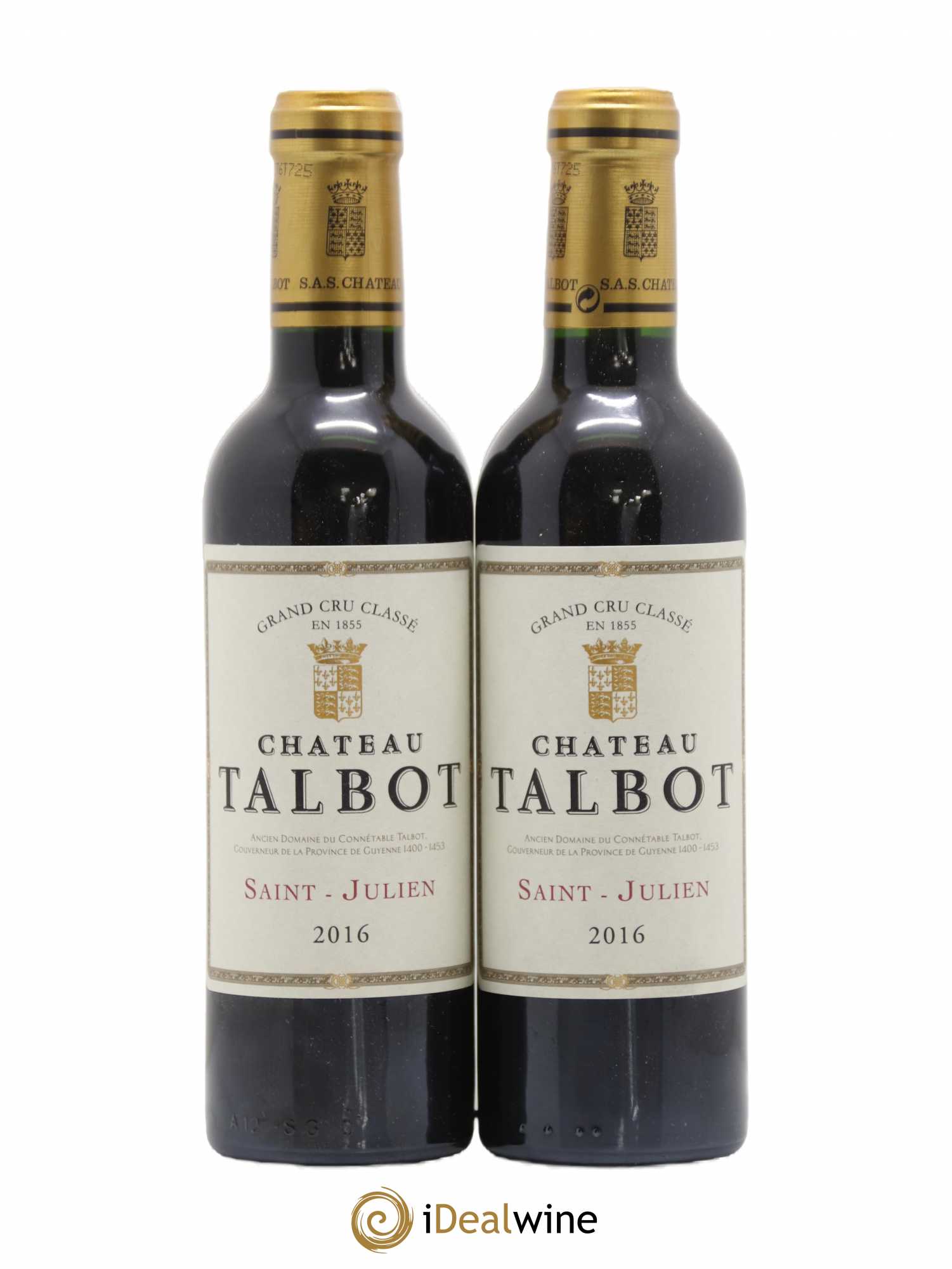 Château Talbot 4ème Grand Cru Classé 2016 - Lot de 2 demi bouteilles - 0