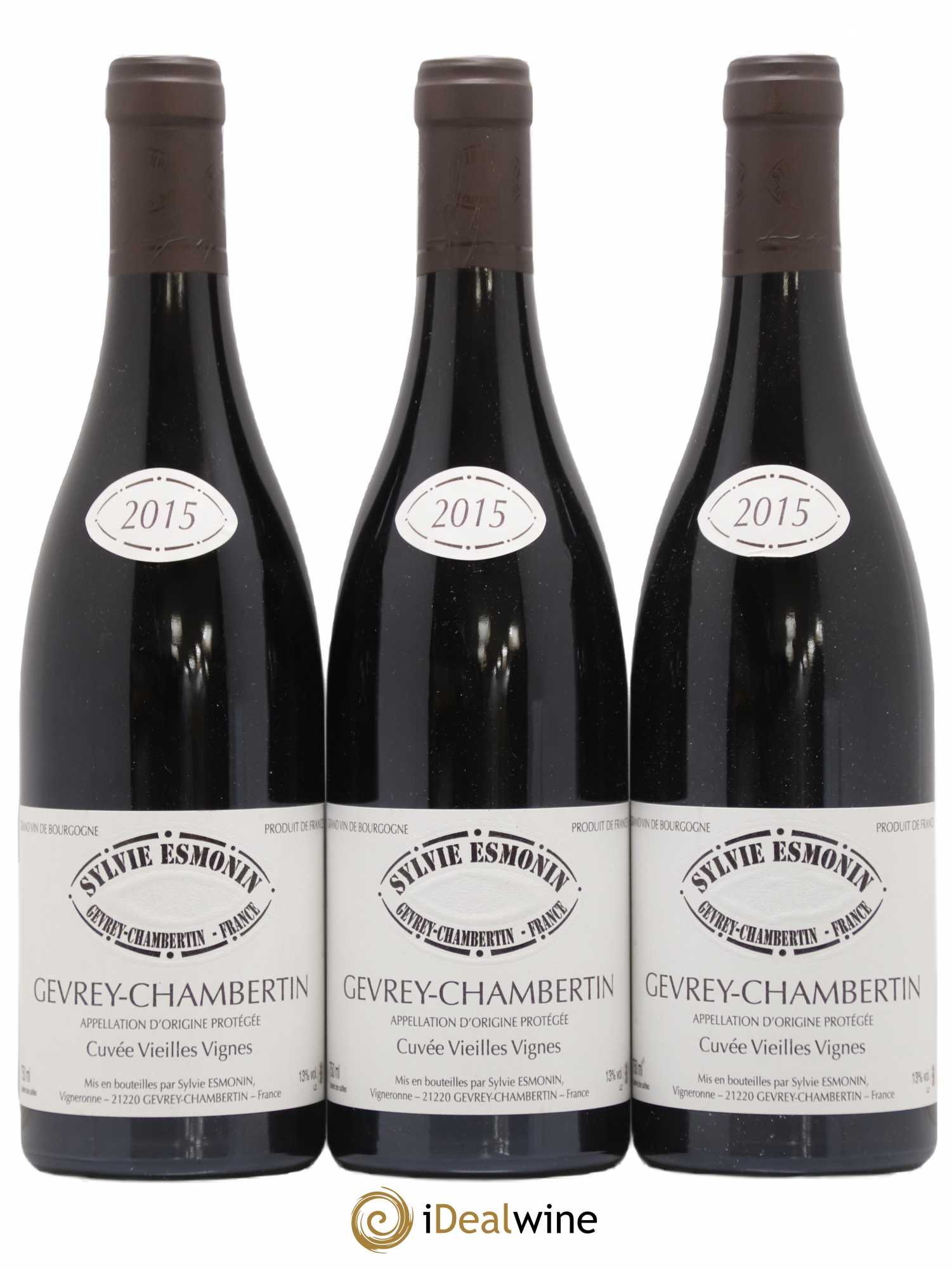 Gevrey-Chambertin Vieilles Vignes Sylvie Esmonin 2015 - Lot de 3 bouteilles - 0