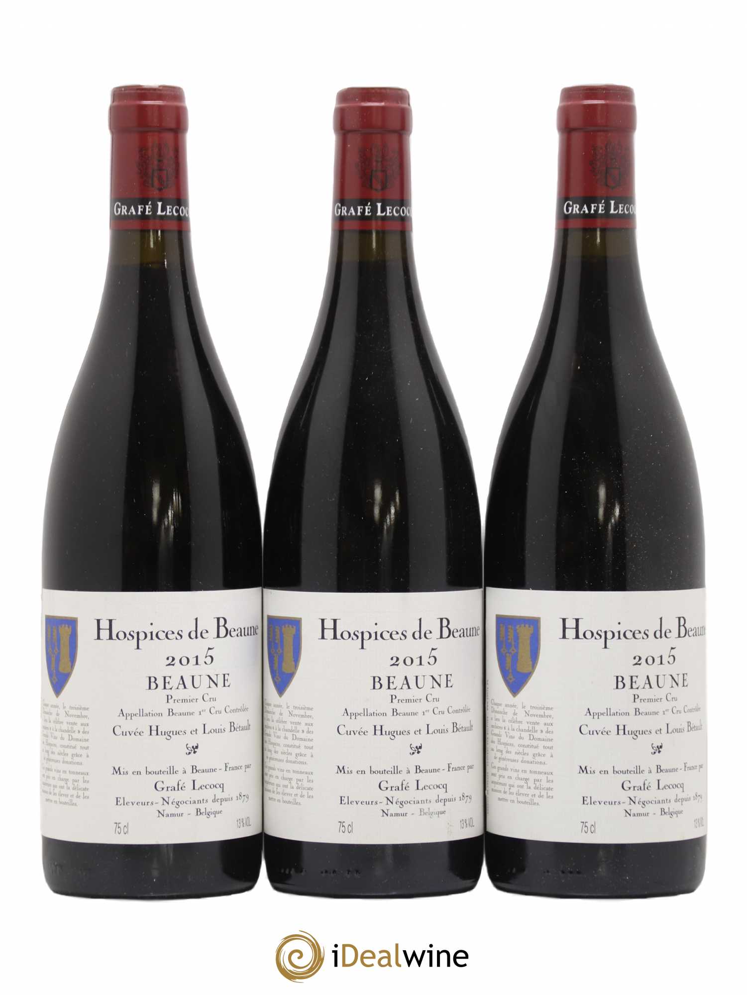 Beaune 1er Cru Cuvée Hugues et Louis Bétault Grafe Lecocq Hospice de Beaune 2015 - Lot de 6 bouteilles - 1