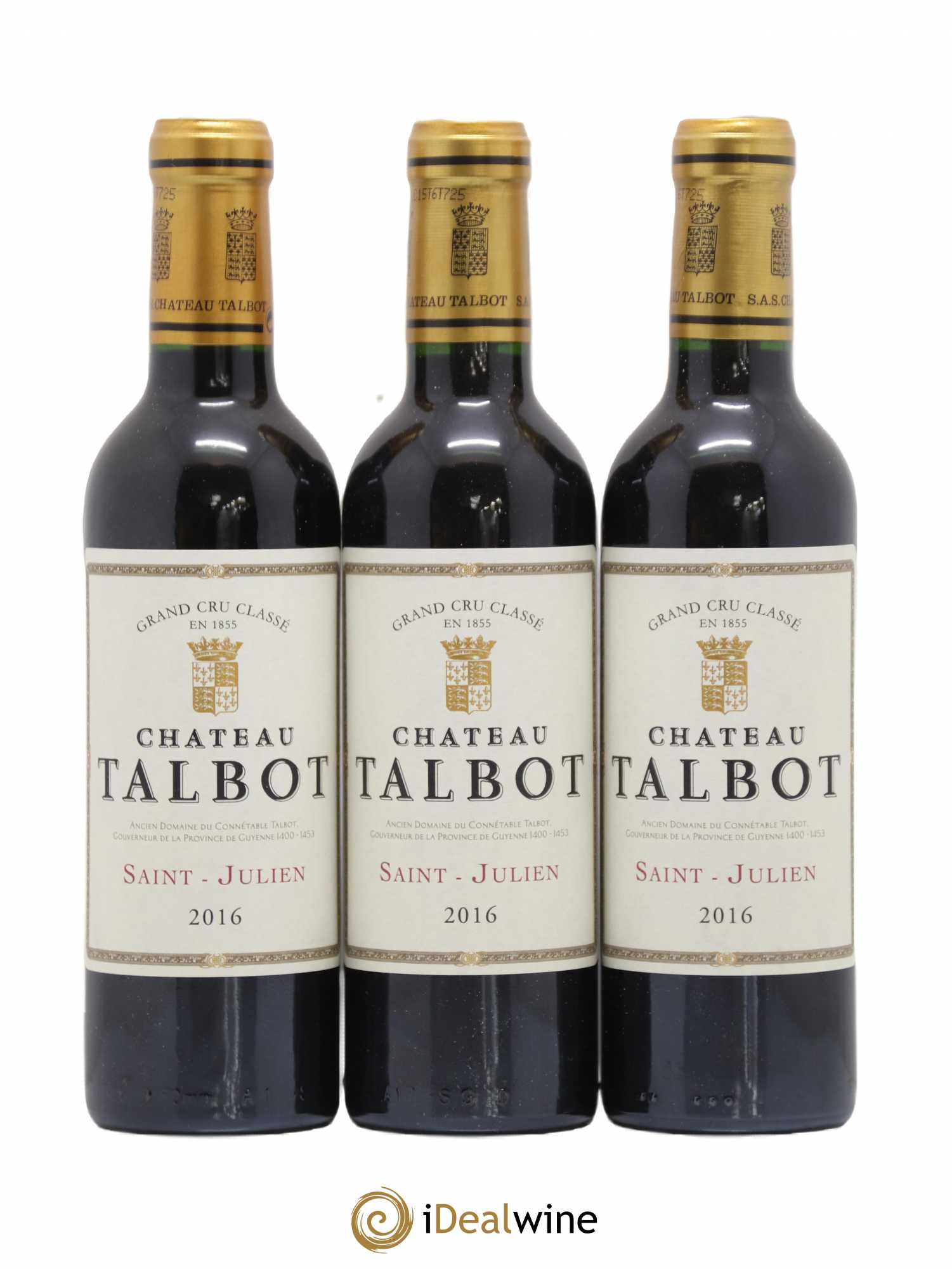 Château Talbot 4ème Grand Cru Classé 2016 - Lot de 6 demi bouteilles - 1