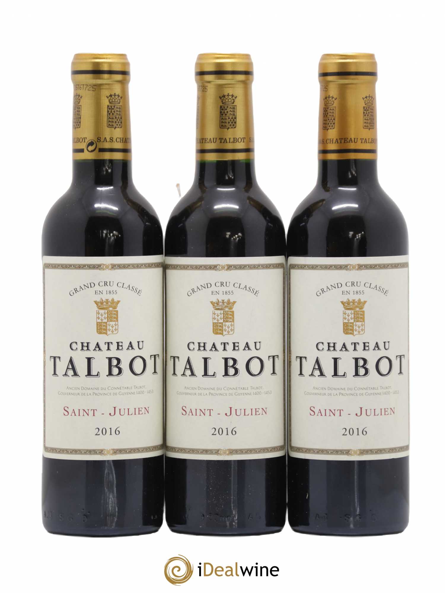 Château Talbot 4ème Grand Cru Classé 2016 - Lot de 6 demi bouteilles - 2